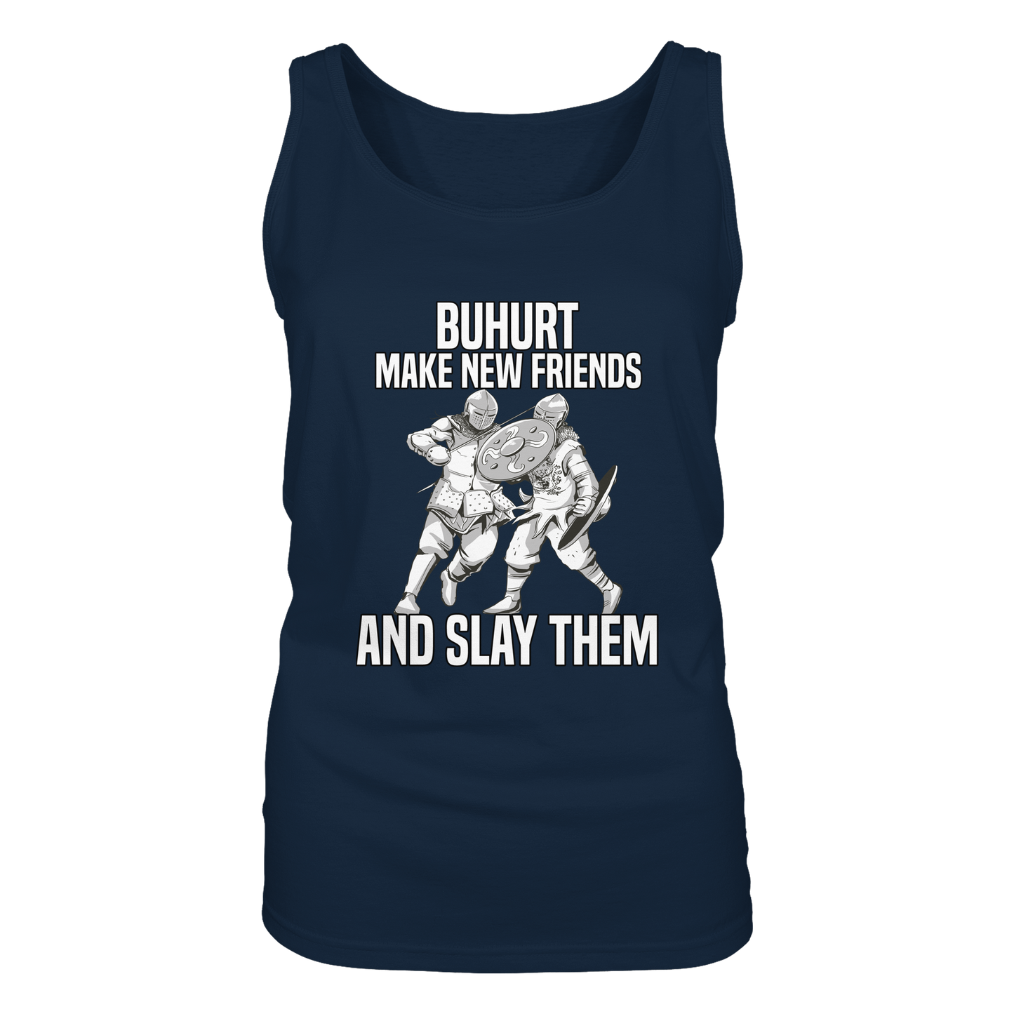 Make New Friends and Slay Them Damen Tank Top - Frauen Bio Tank-Top