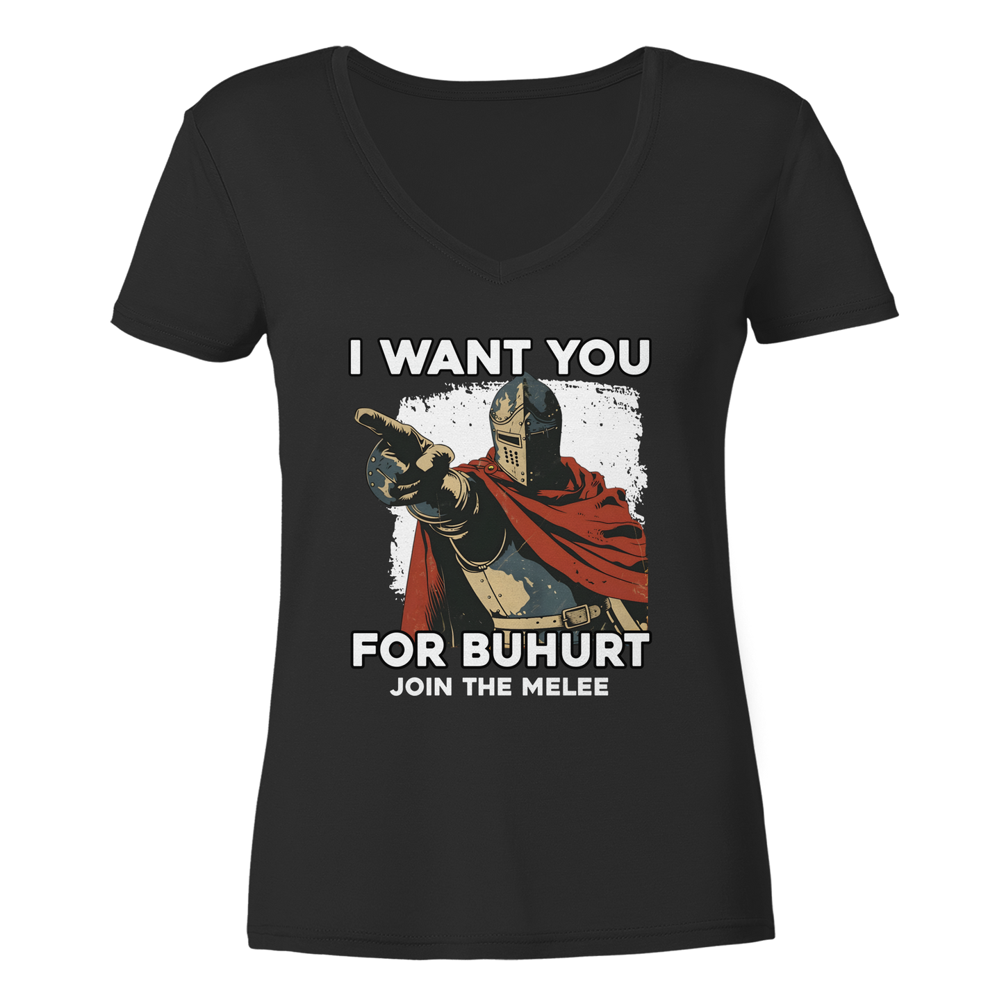 I want you for Buhurt – Join the melee | Damen Bio V-Neck T-Shirt