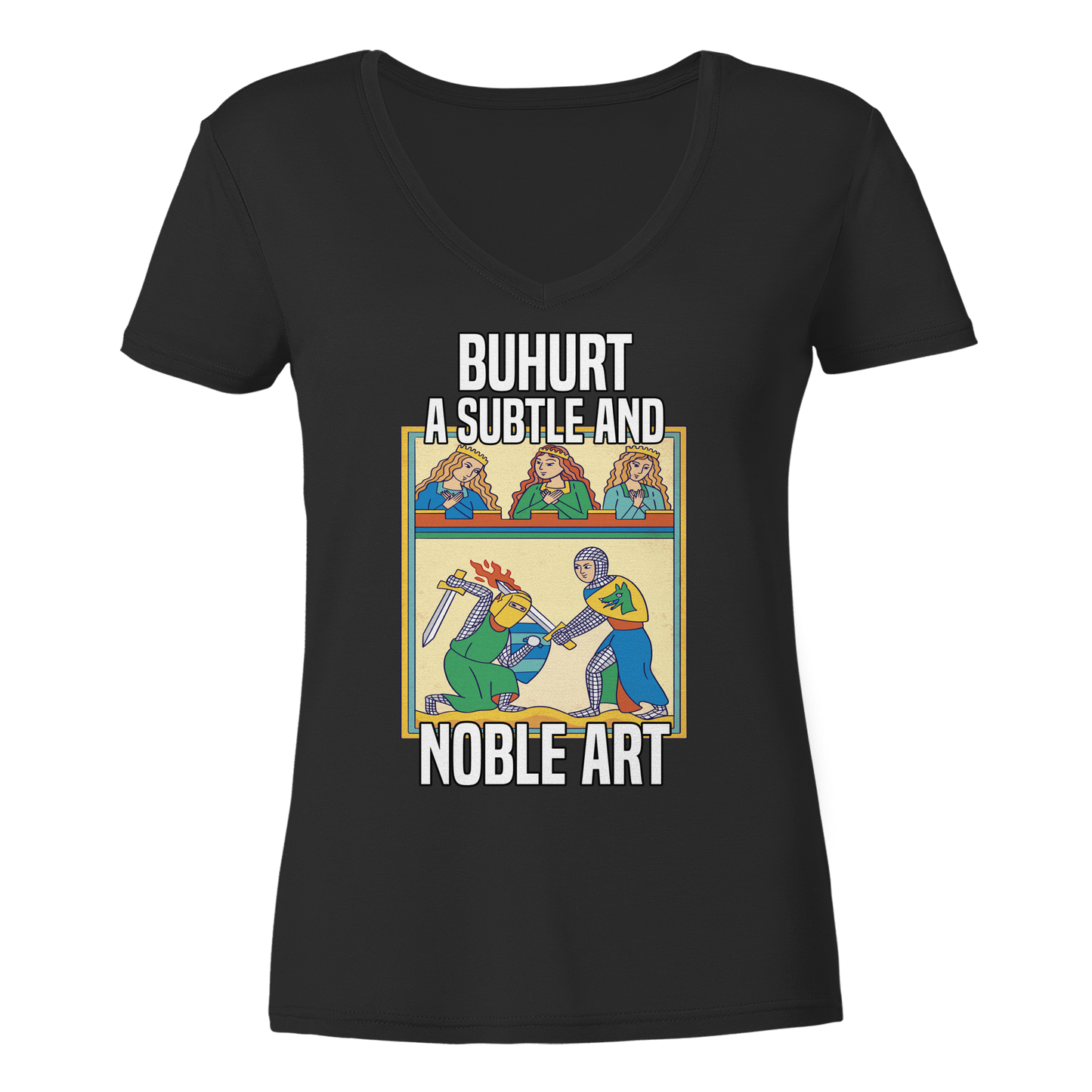 Buhurt – Noble Art Probleme zu lösen | Damen Bio V-Neck T-Shirt