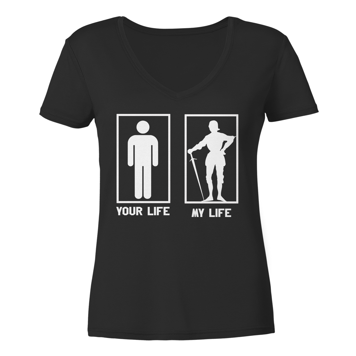 Your Life / My Life | Damen Bio V-Neck T-Shirt