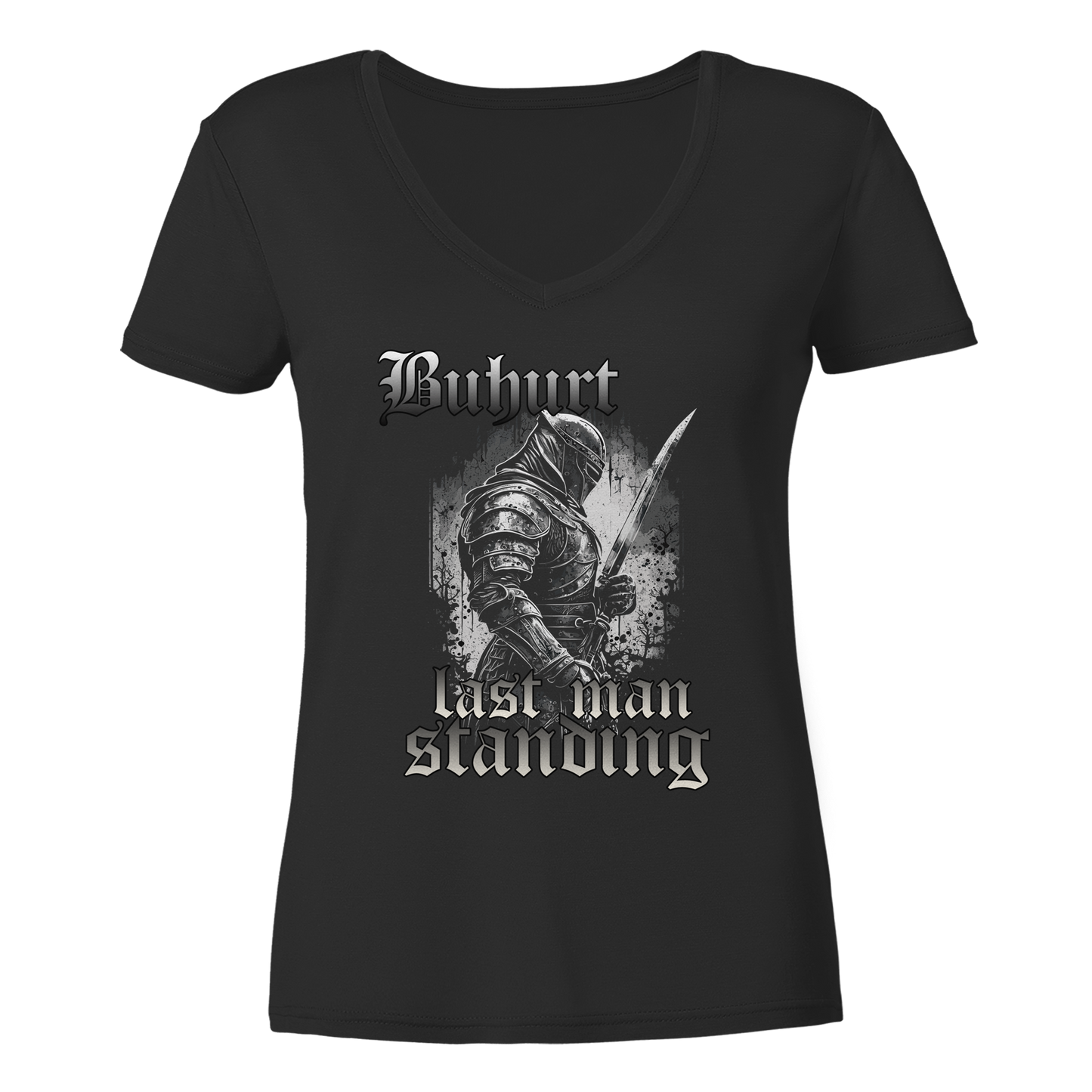 Buhurt – Last Man Standing – Dark Armor Edition | Damen Bio V-Neck T-Shirt