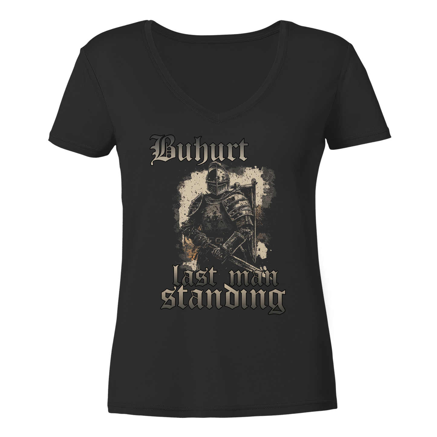 Buhurt – Last Man Standing | Damen Bio V-Neck T-Shirt
