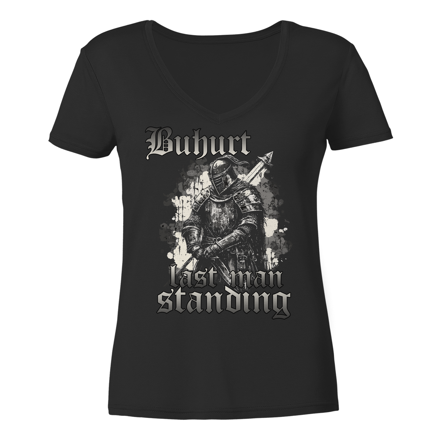 Buhurt – Last Man Standing | Damen Bio V-Neck T-Shirt