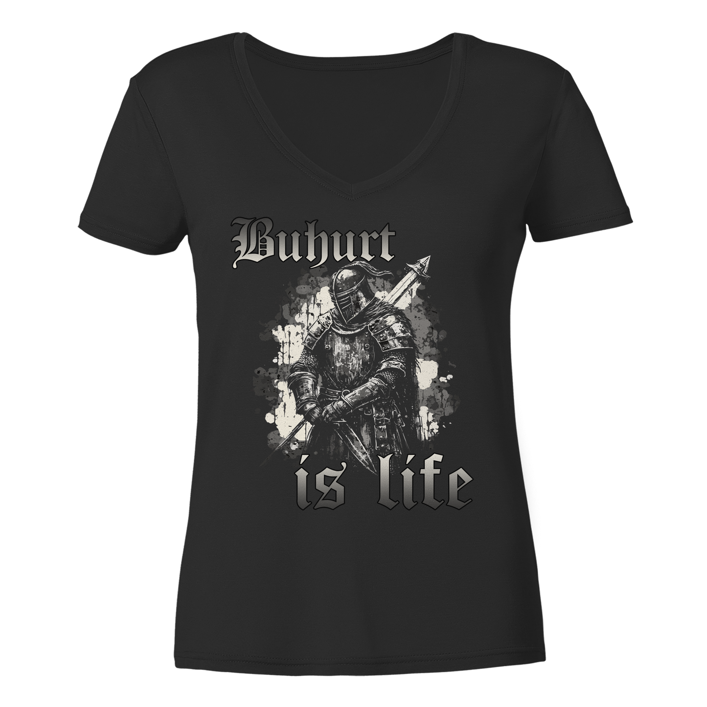 Buhurt Is Life | Damen Bio V-Neck T-Shirt