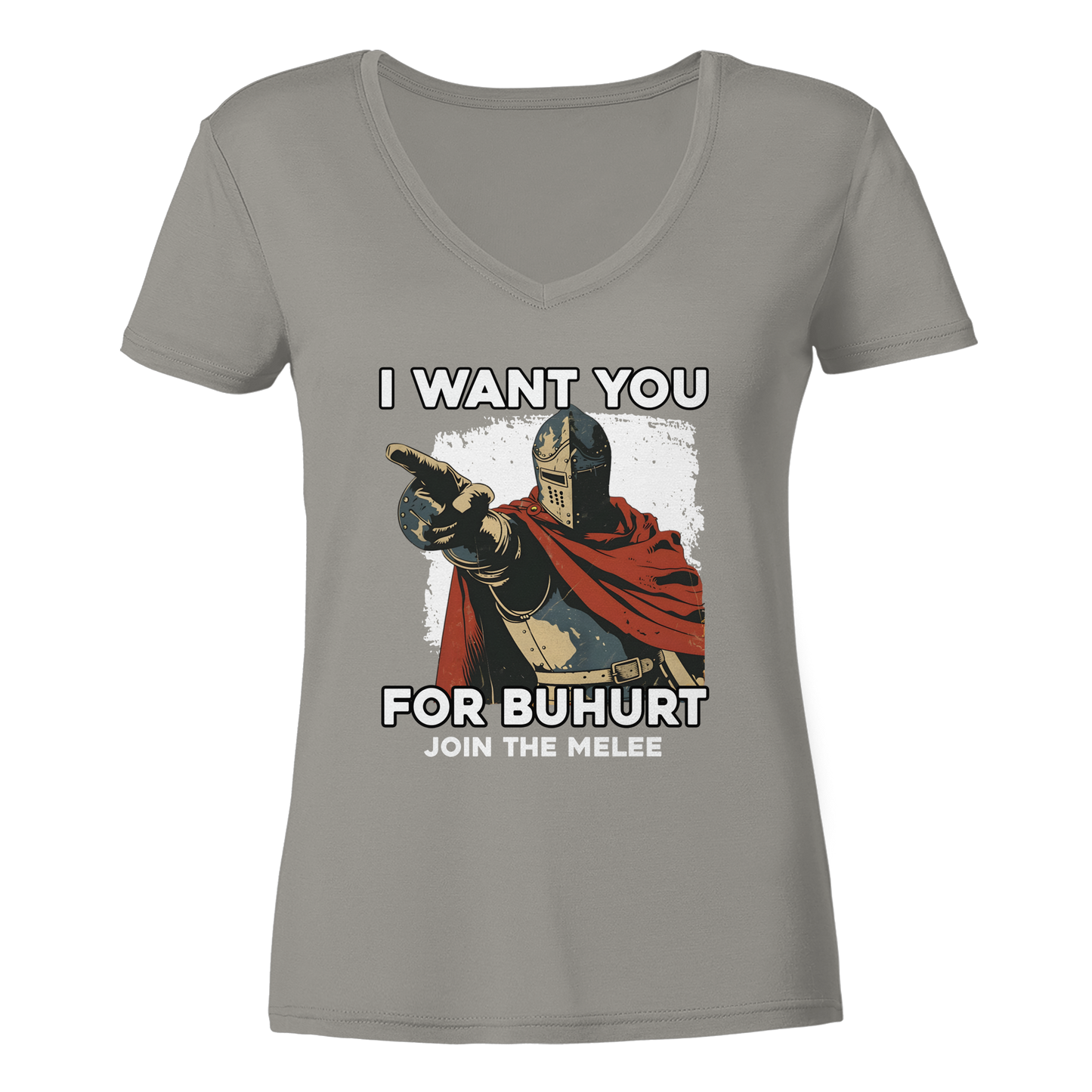 I want you for Buhurt – Join the melee | Damen Bio V-Neck T-Shirt