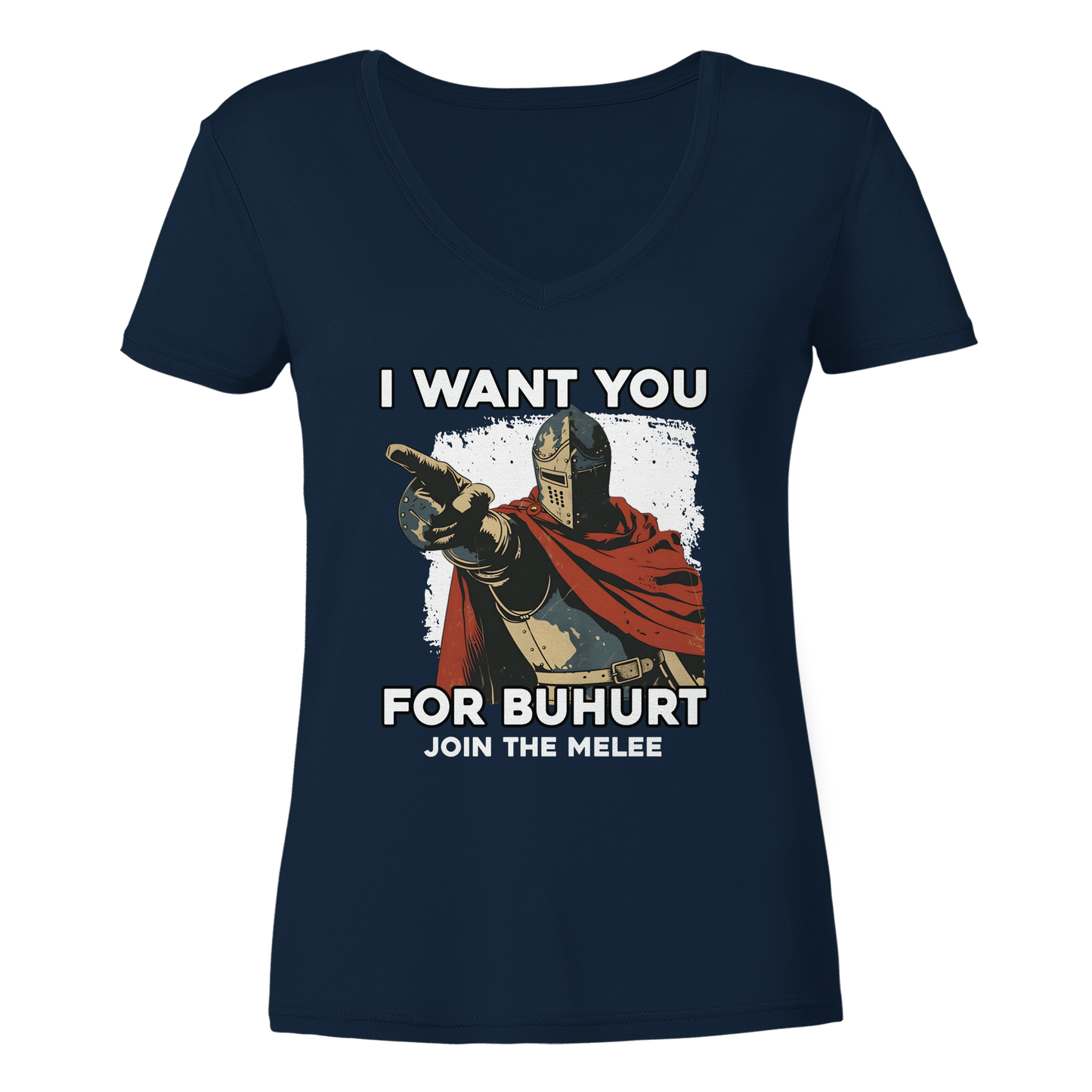 I want you for Buhurt – Join the melee | Damen Bio V-Neck T-Shirt