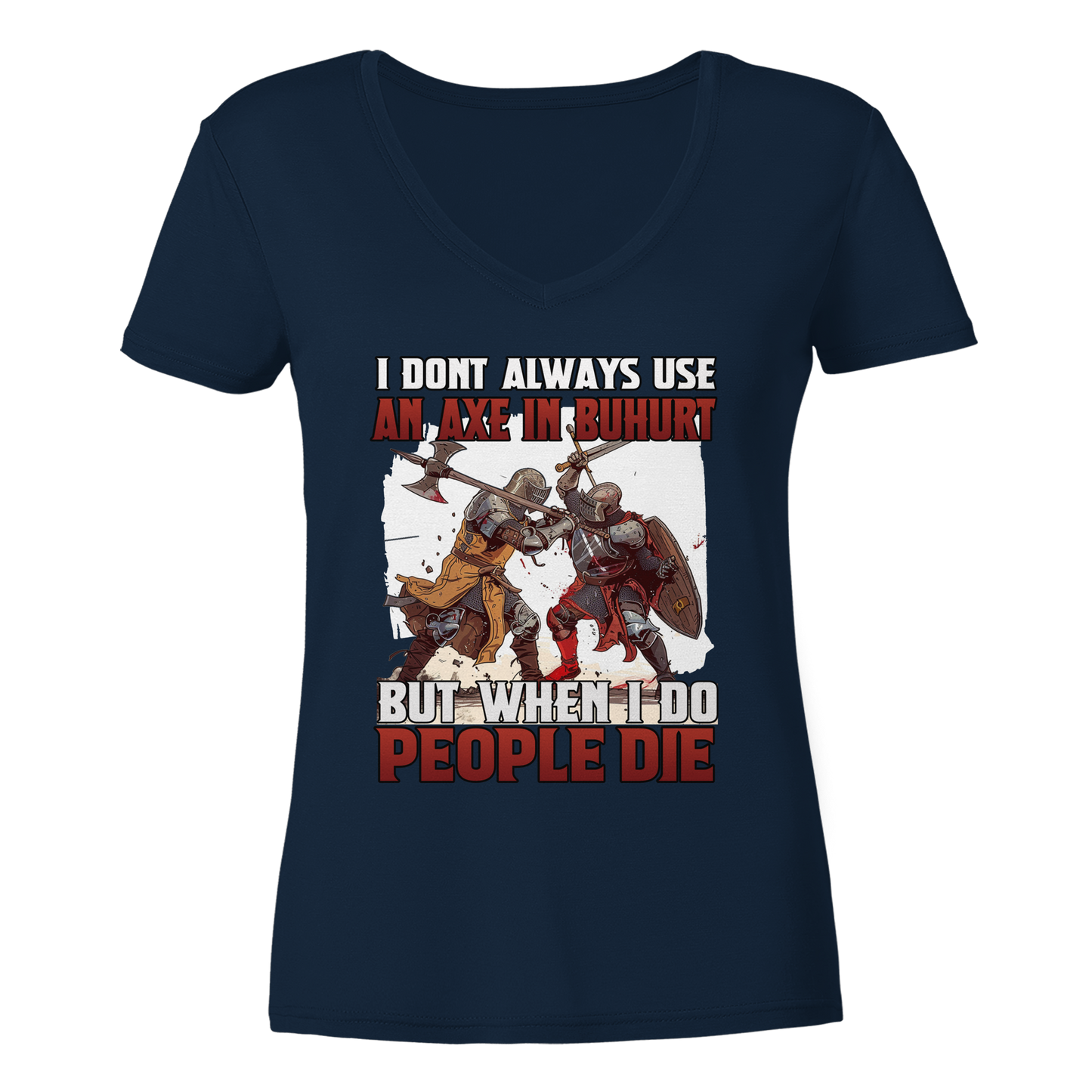Buhurt Axe | Damen Bio V-Neck Shirt