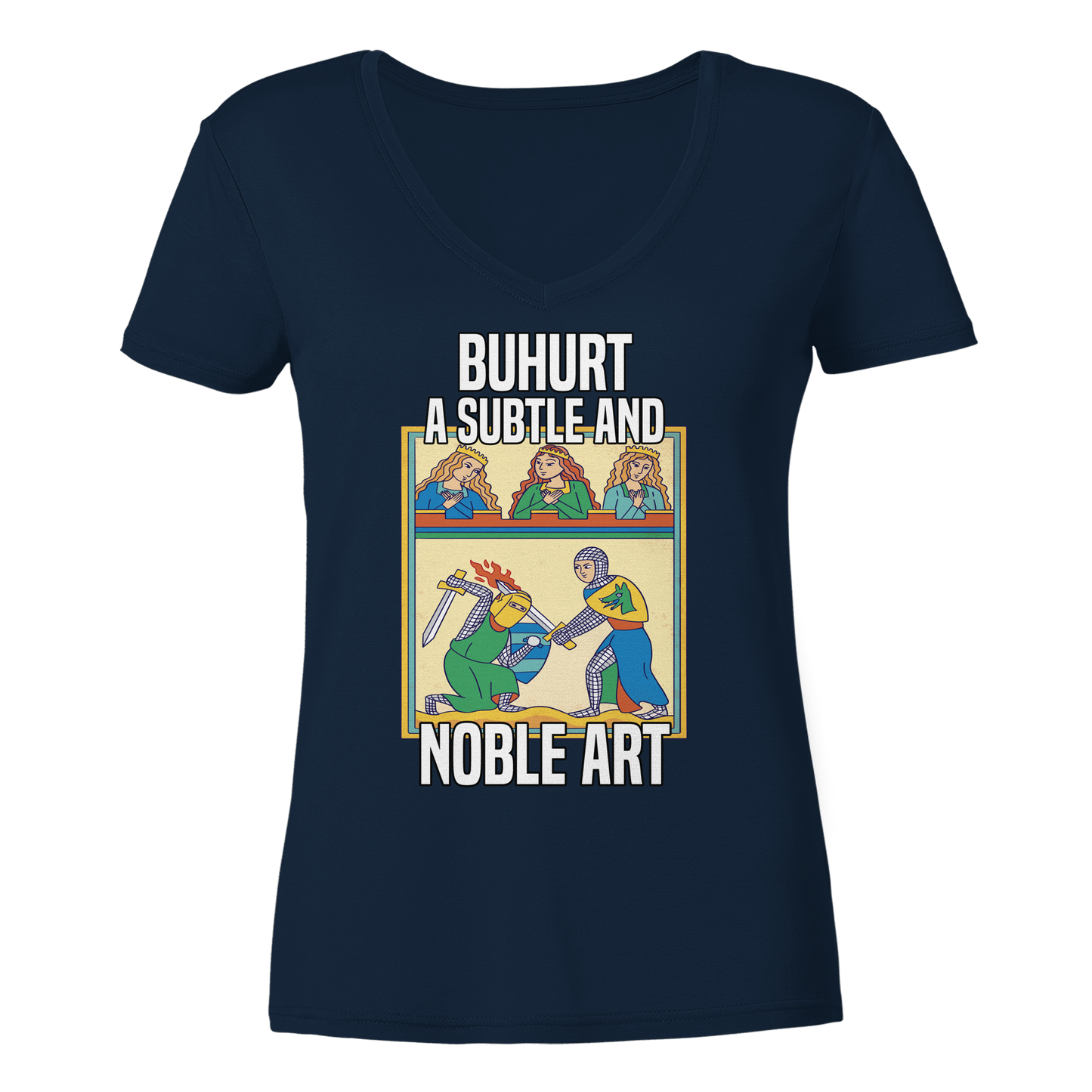 Buhurt – Noble Art Probleme zu lösen | Damen Bio V-Neck T-Shirt