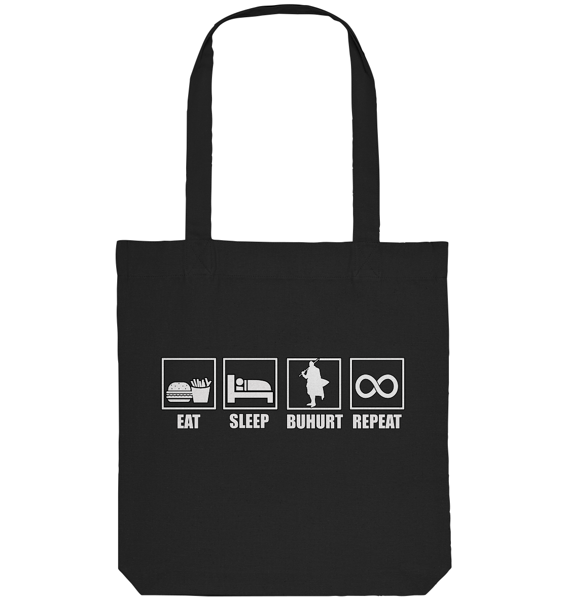 Eat Sleep Buhurt Repeat – Bio Stoffbeutel