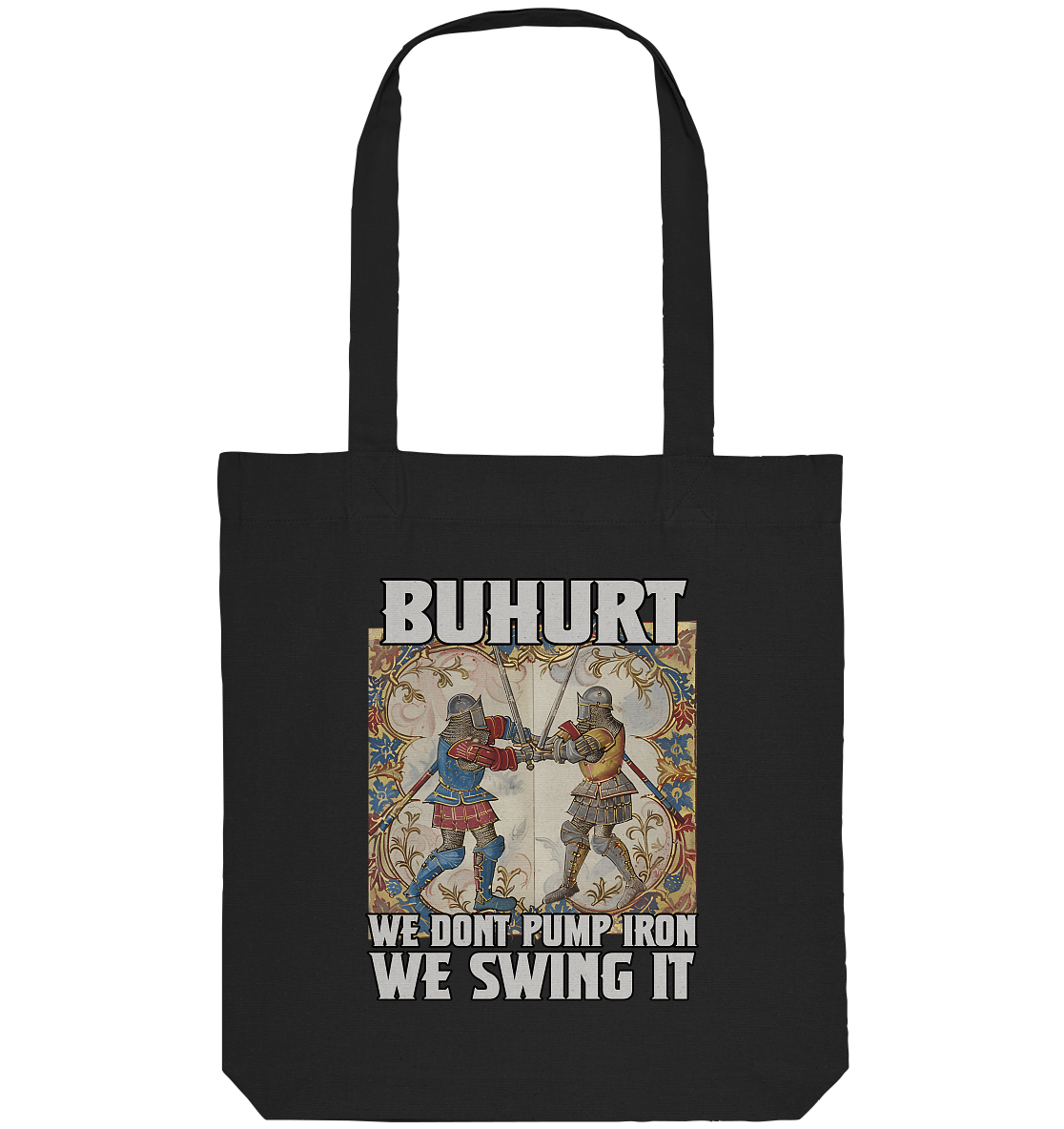 Buhurt Stundenbuch – We Swing It - Bio Stoffbeutel