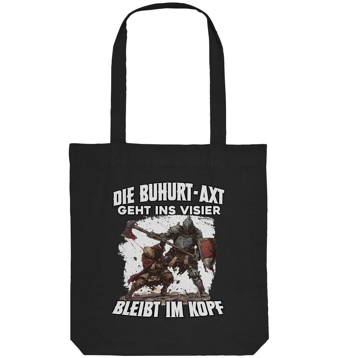 Buhurt Axt bleibt im Kopf |  Bio Stoffbeutel