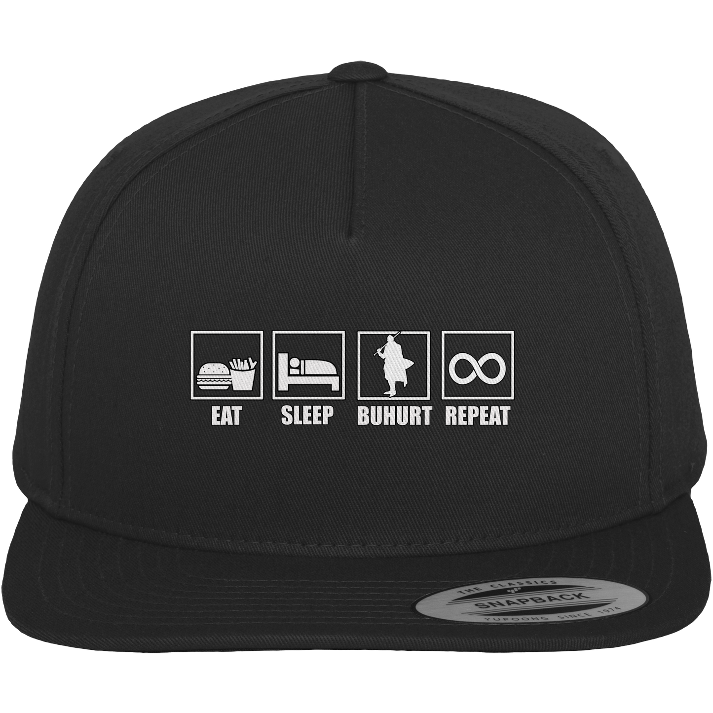 Eat Sleep Buhurt Repeat | Premium Snapback Cap