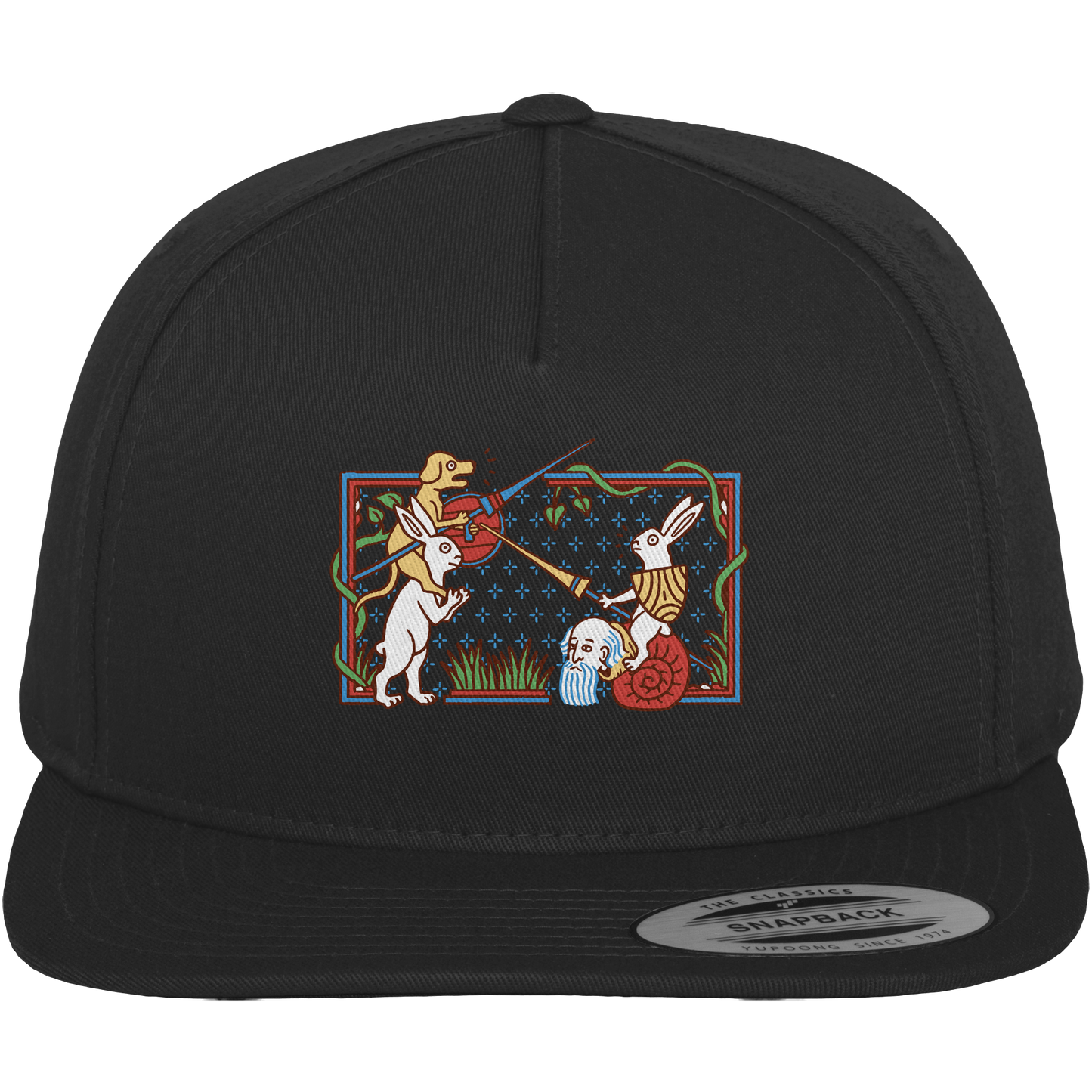 Mittelalter Marginalien | Hasenritter & Schnecke | Premium Snapback Cap