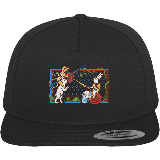 Mittelalter Marginalien | Hasenritter & Schnecke | Premium Snapback Cap