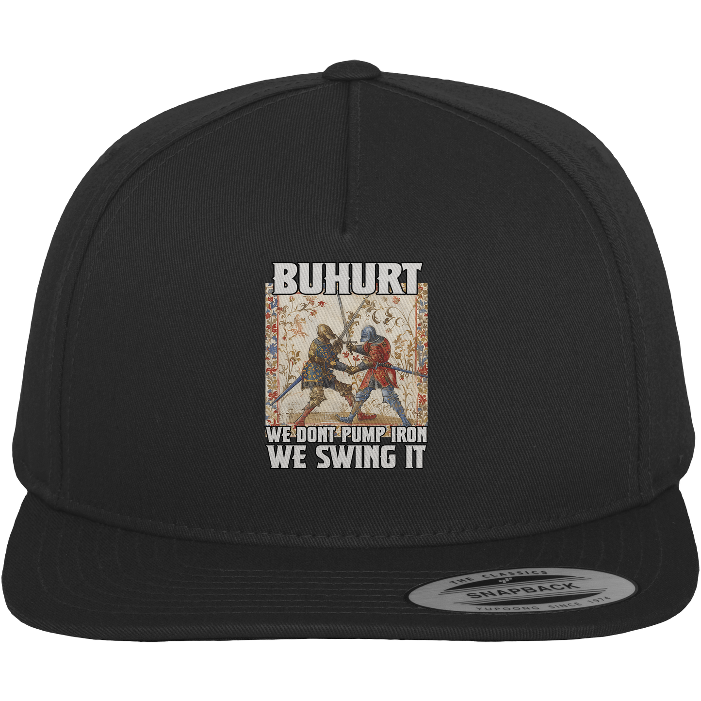 We Don’t Pump Iron – We Swing It | Stundenbuch Miniaturstil | Premium Snapback Cap