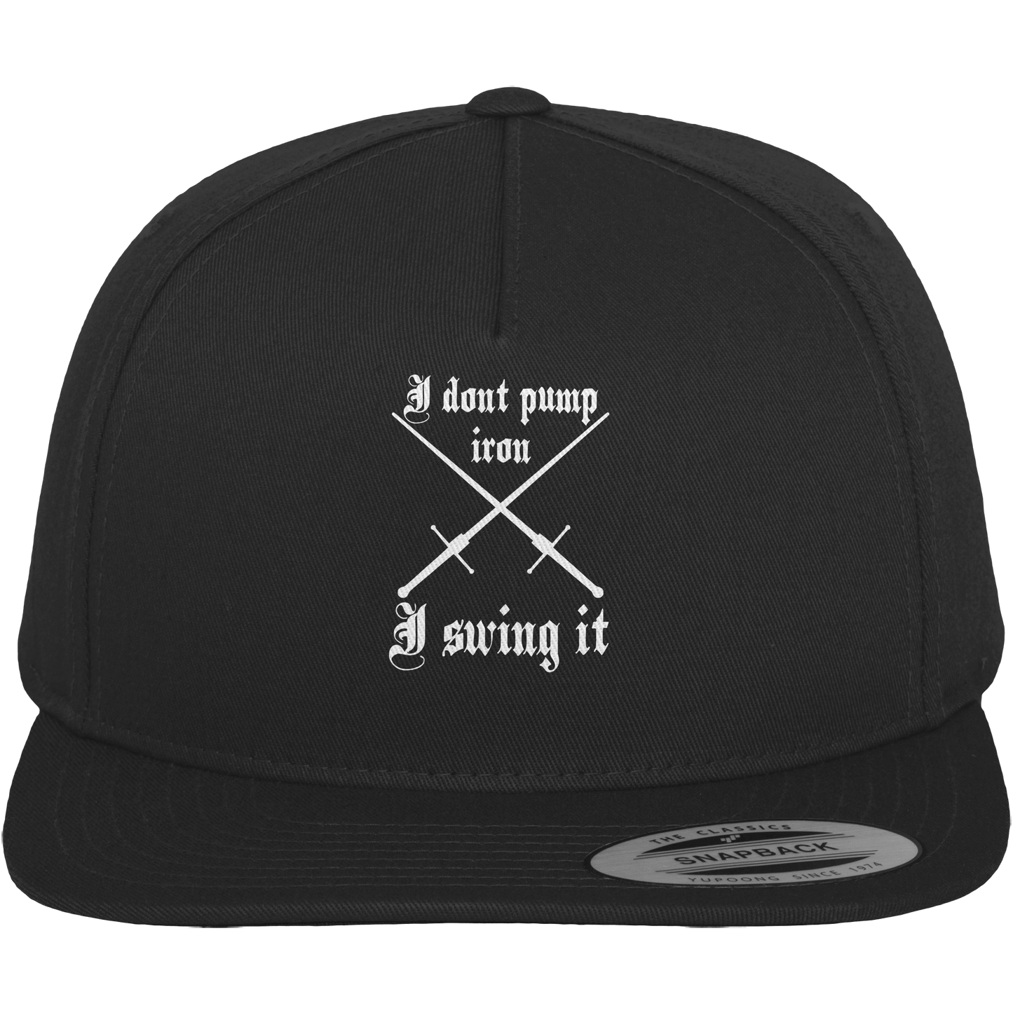 We Don’t Pump Iron | We Swing It | Langschwerter | Premium Snapback Cap