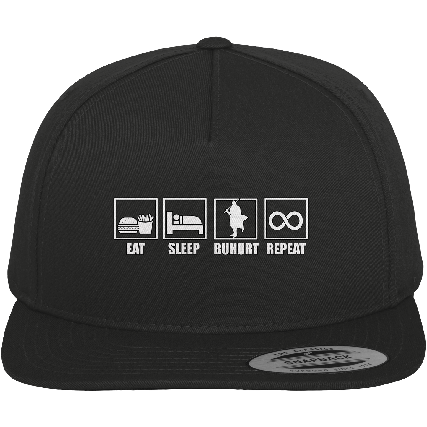Eat Sleep Buhurt Repeat | Premium Snapback Cap
