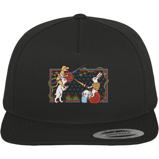 Mittelalter Marginalien | Hasenritter & Schnecke | Premium Snapback Cap