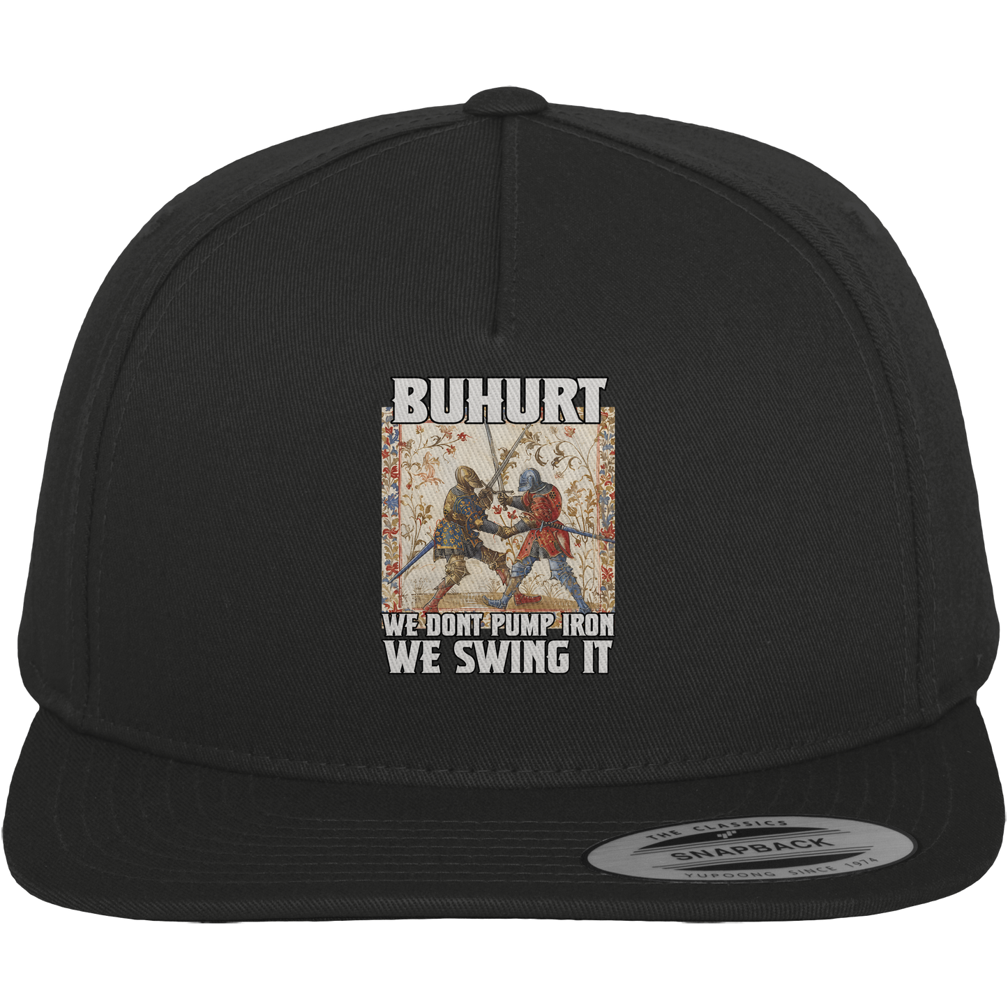 We Don’t Pump Iron – We Swing It | Stundenbuch Miniaturstil | Premium Snapback Cap