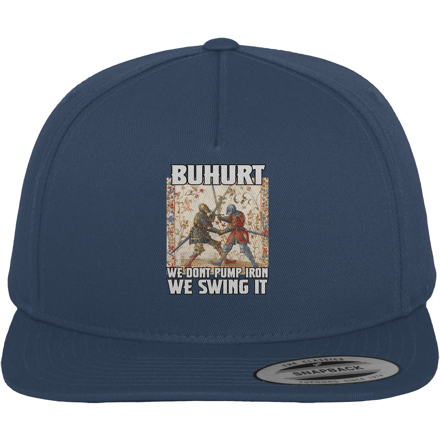 We Don’t Pump Iron – We Swing It | Stundenbuch Miniaturstil | Premium Snapback Cap