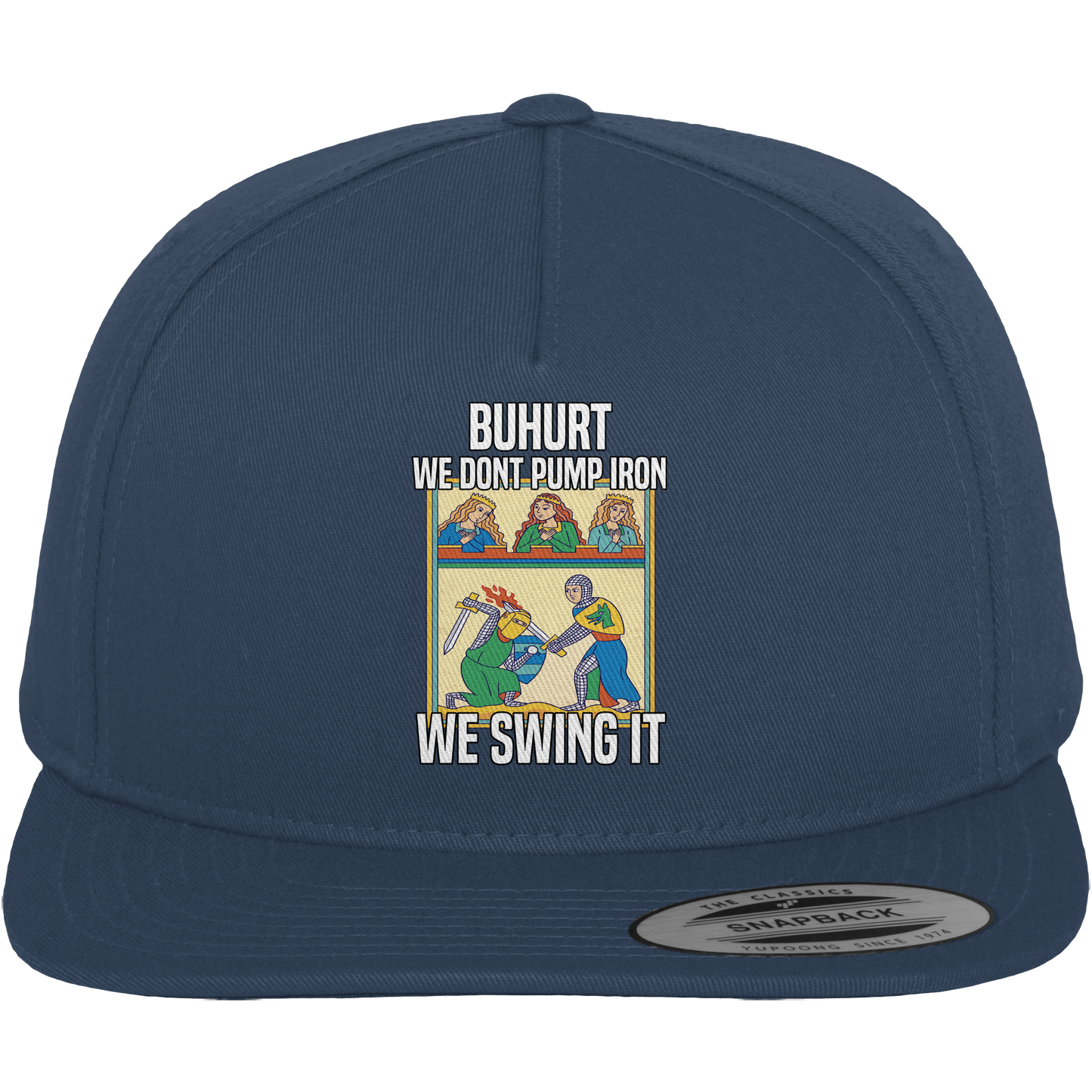 We Don’t Pump Iron | We Swing It | Turnierszene mit Hofdamen | Premium Snapback Cap