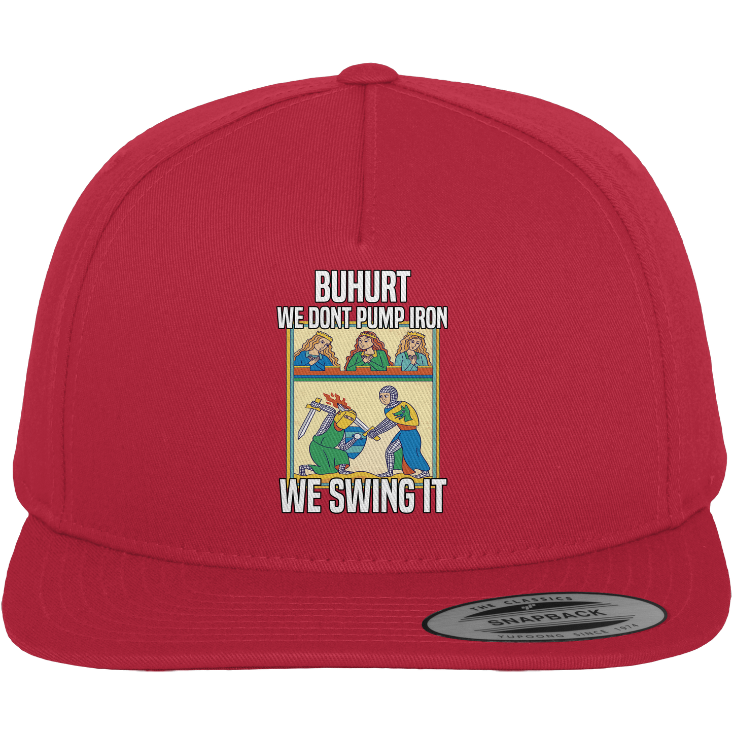 We Don’t Pump Iron | We Swing It | Turnierszene mit Hofdamen | Premium Snapback Cap
