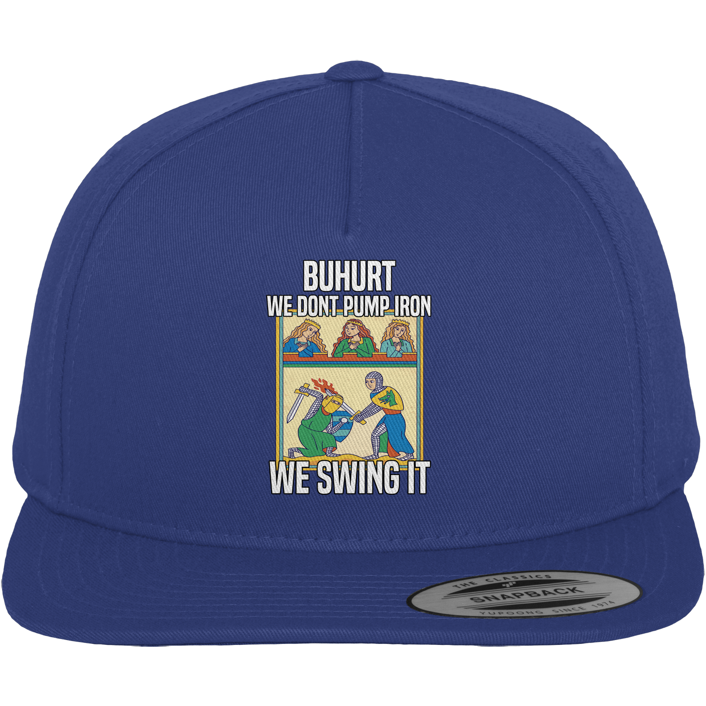 We Don’t Pump Iron | We Swing It | Turnierszene mit Hofdamen | Premium Snapback Cap