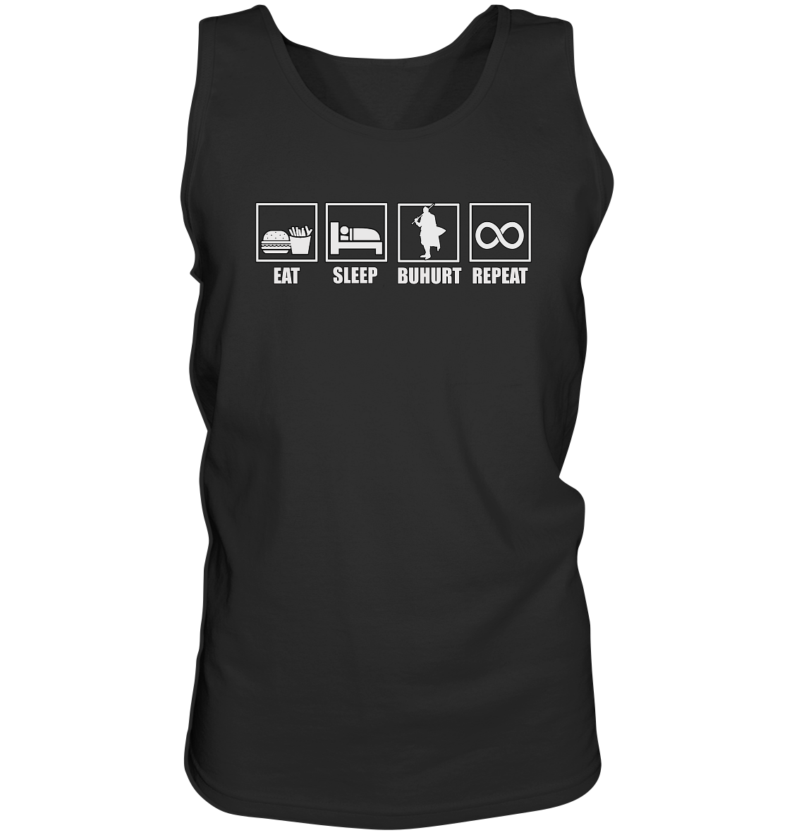 Eat Sleep Buhurt Repeat – Herren Bio Tank Top