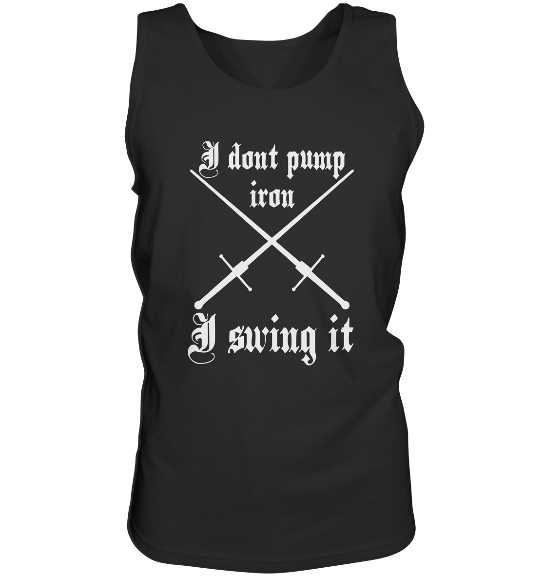 I Don’t Pump Iron | I Swing It | Herren Bio Tank Top