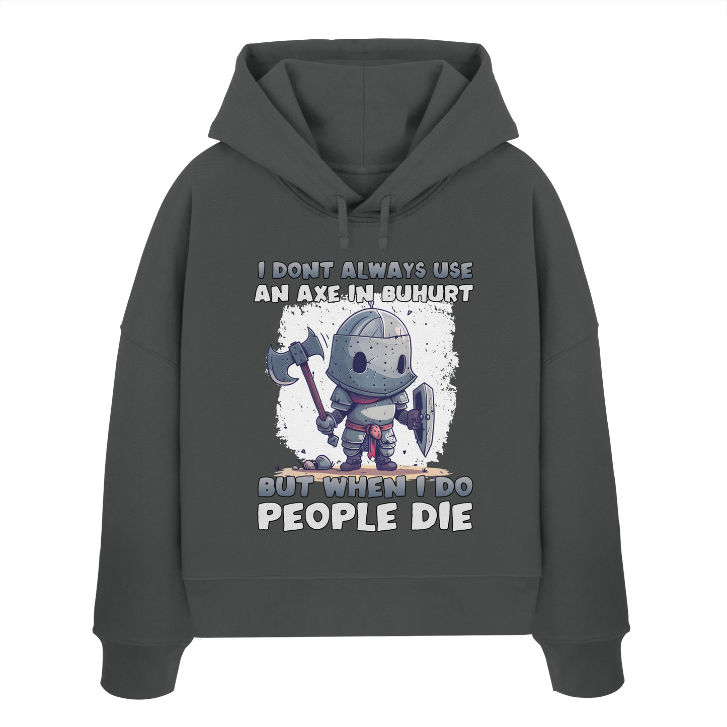 Chibi Buhurt Ritter Damen Hoodie | Frauen Bio Boxcut Hoodie