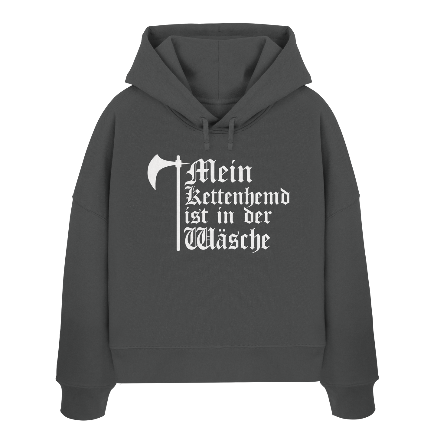 Mein Kettenhemd ist in der Wäsche | Damen Bio Boxcut Hoodie