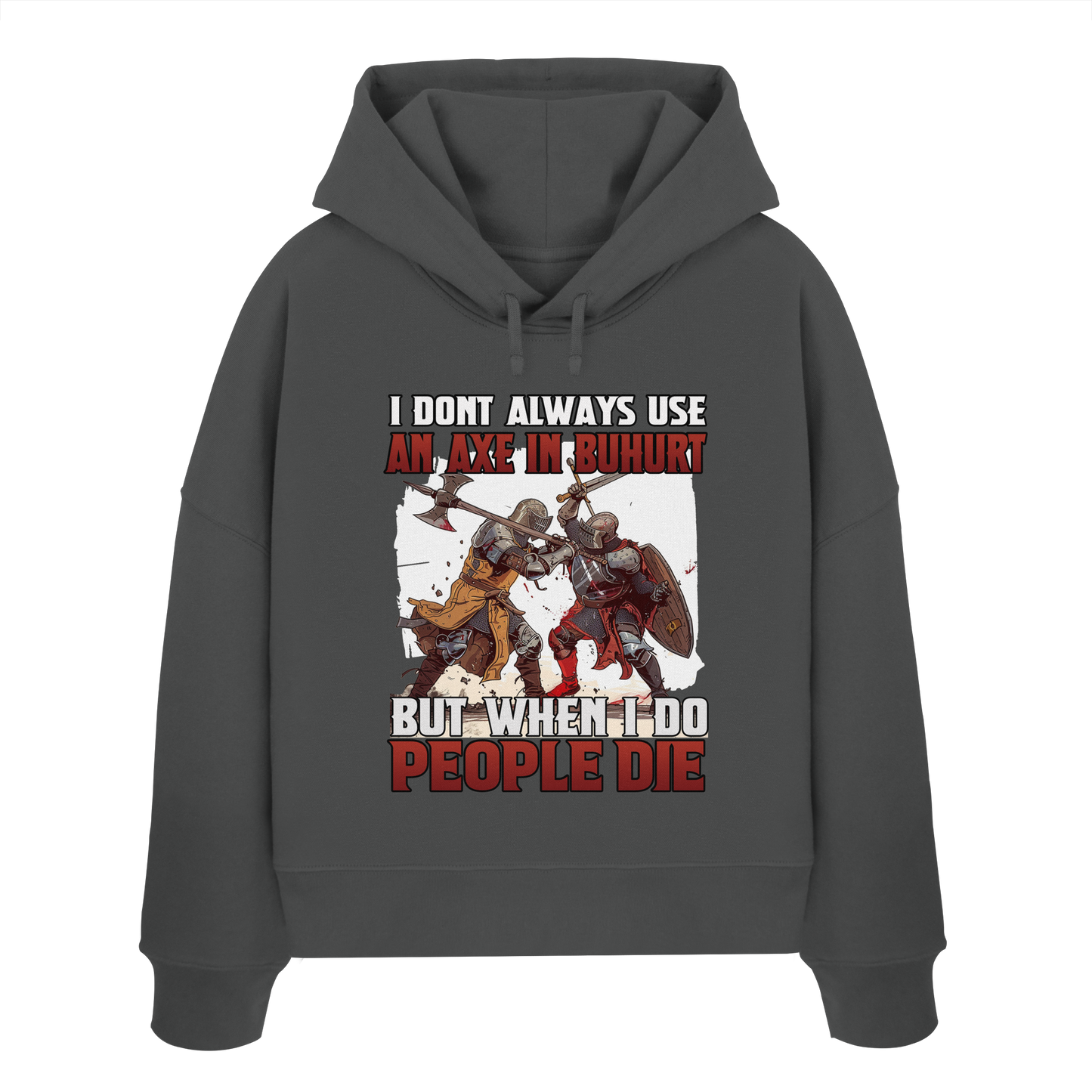 Buhurt Axt | Damen Bio Boxcut Hoodie