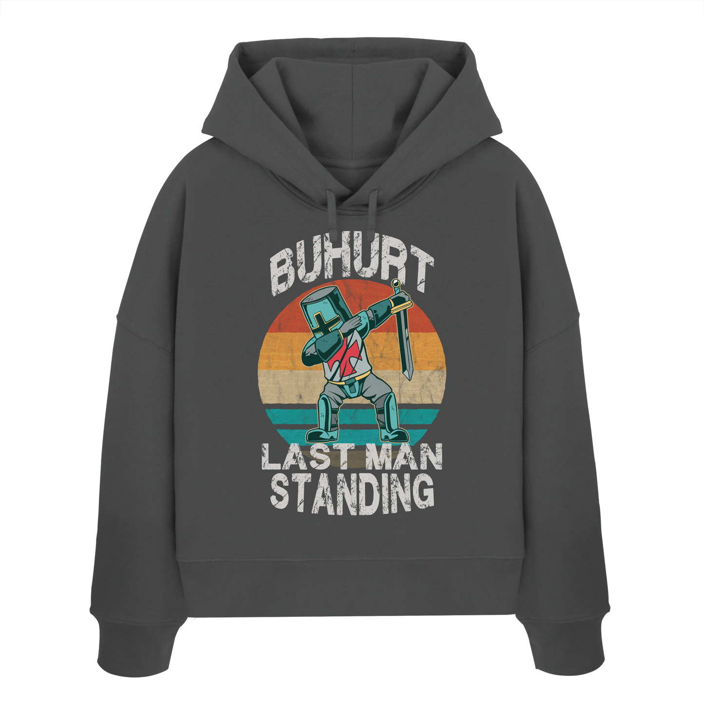 Last Man Standing – Chibi Ritter Dab | Damen Bio Boxcut Hoodie