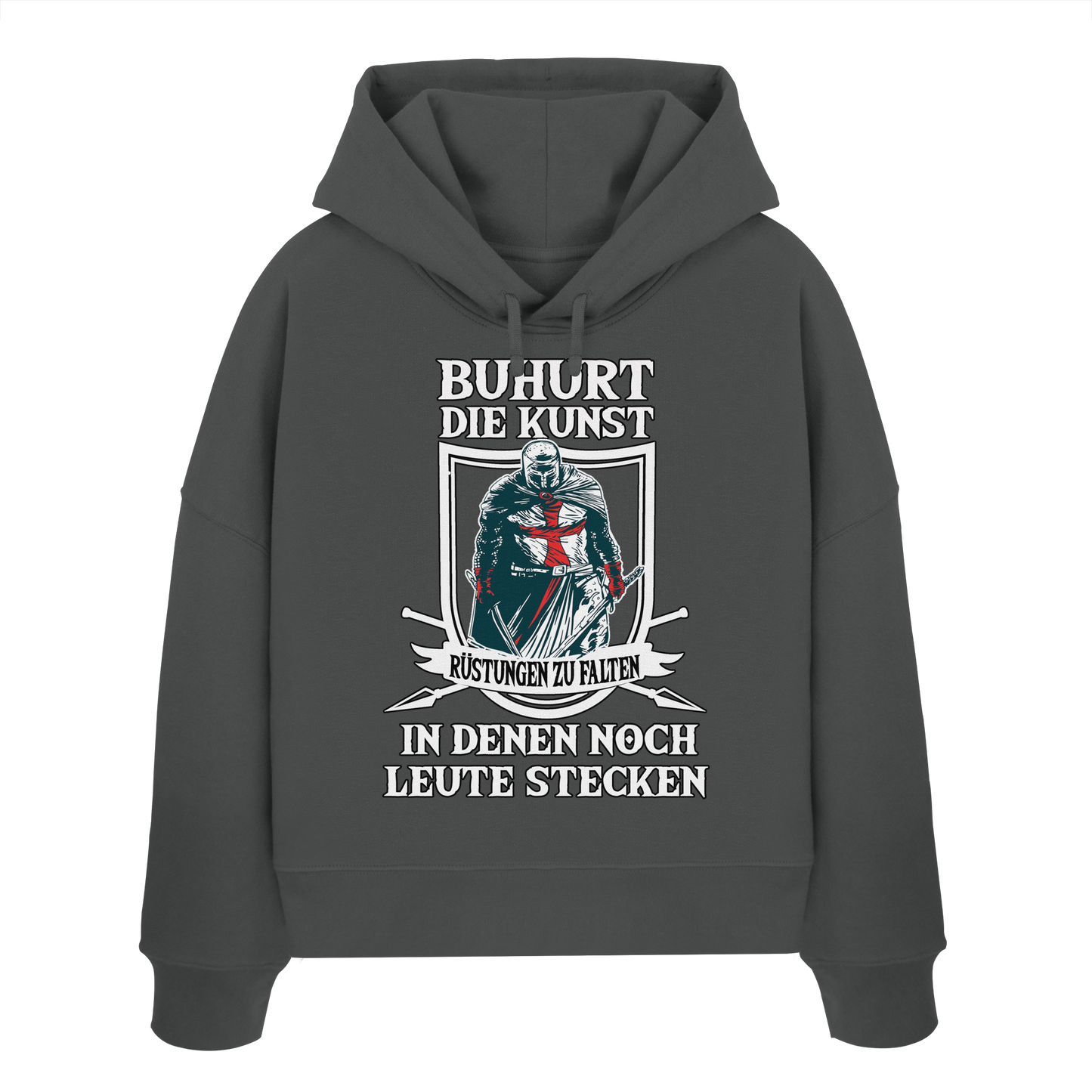 Rüstungen falten | Damen Bio Boxcut Hoodie