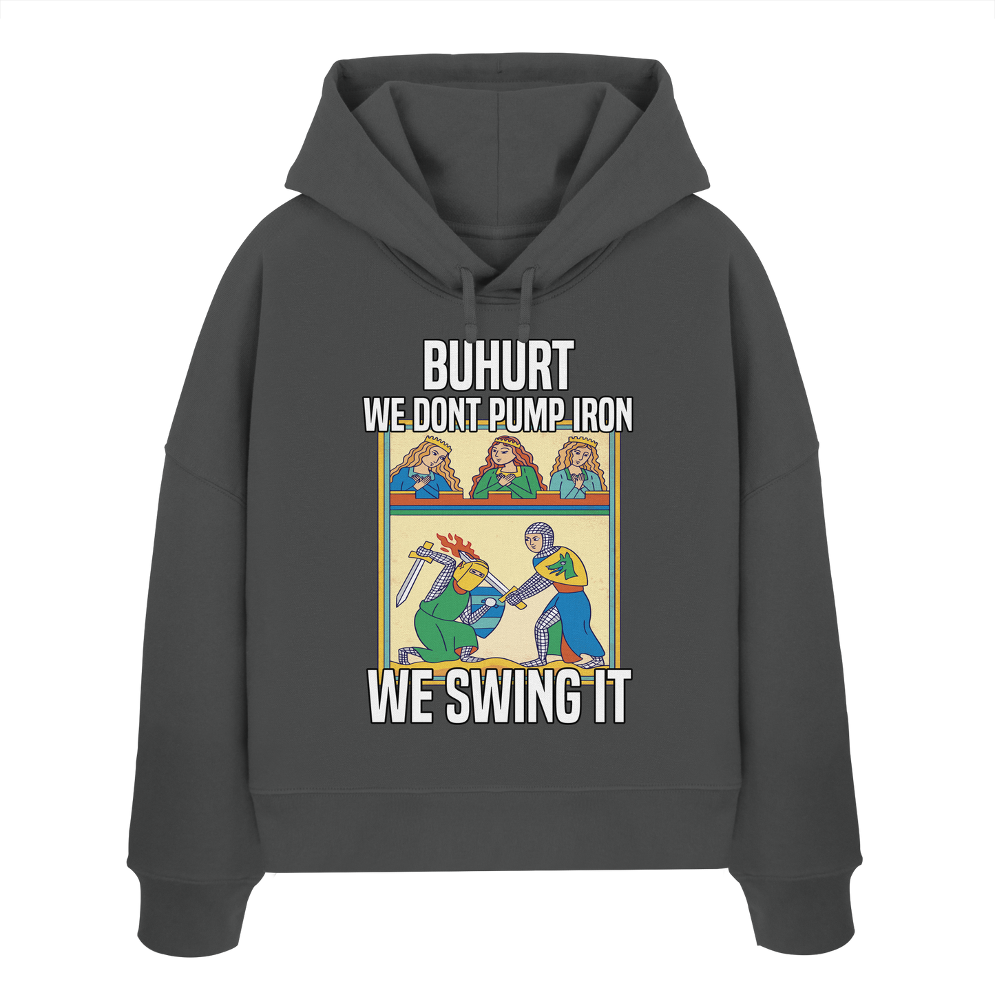 We don’t pump iron – we swing it | Damen Bio Boxcut Hoodie