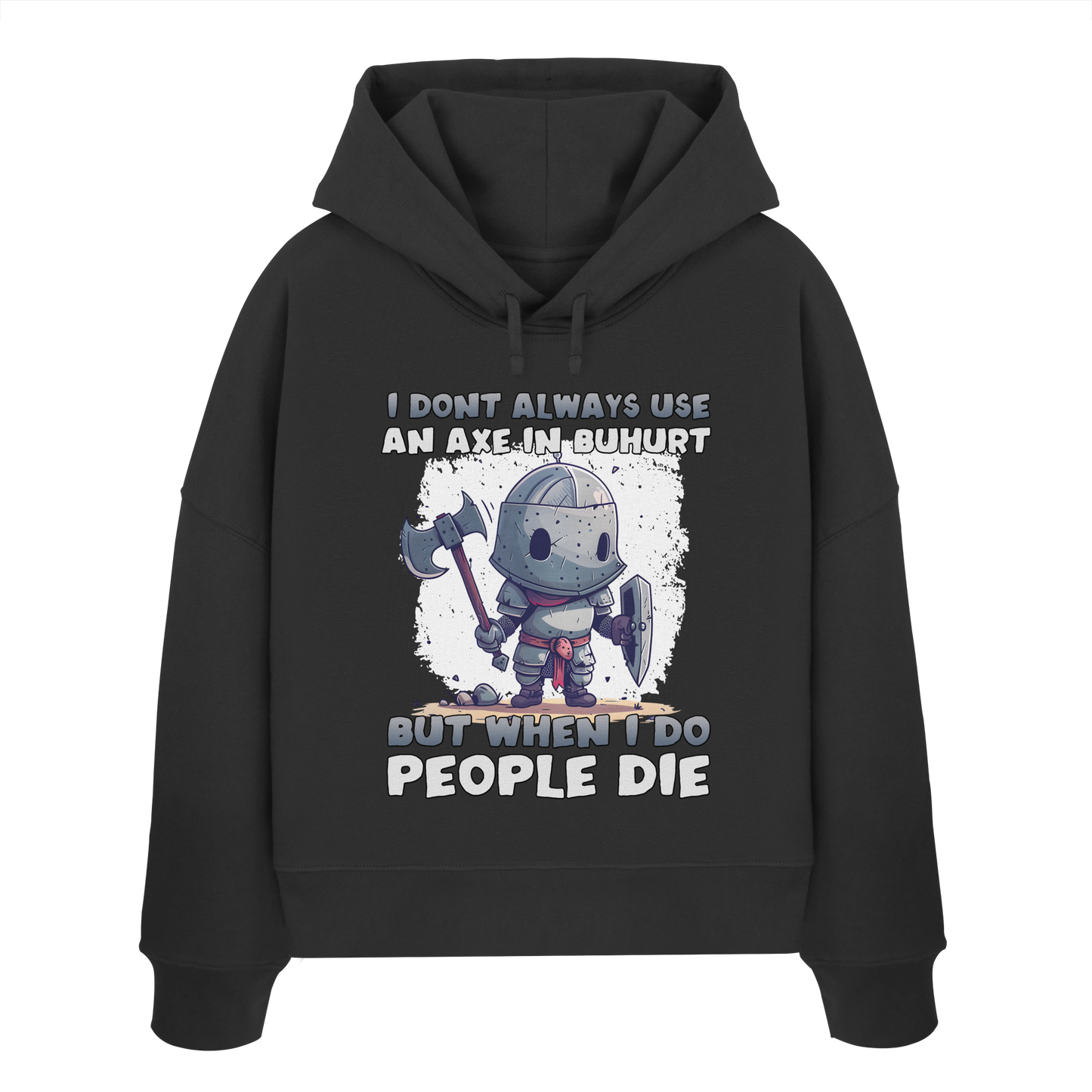 Chibi Buhurt Ritter Damen Hoodie | Frauen Bio Boxcut Hoodie