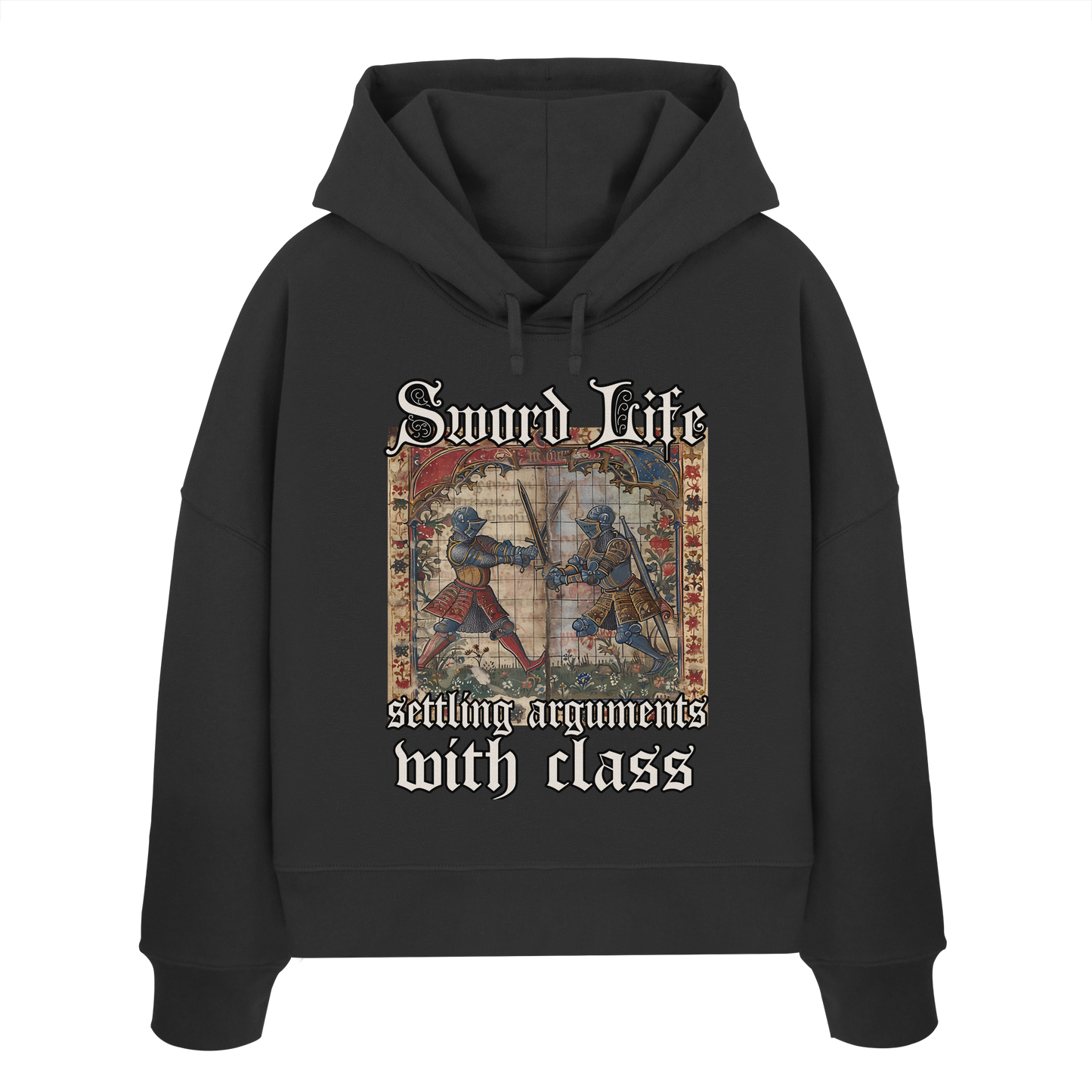 Sword Life Ritter Damen Hoodie | Frauen Bio Boxcut Hoodie