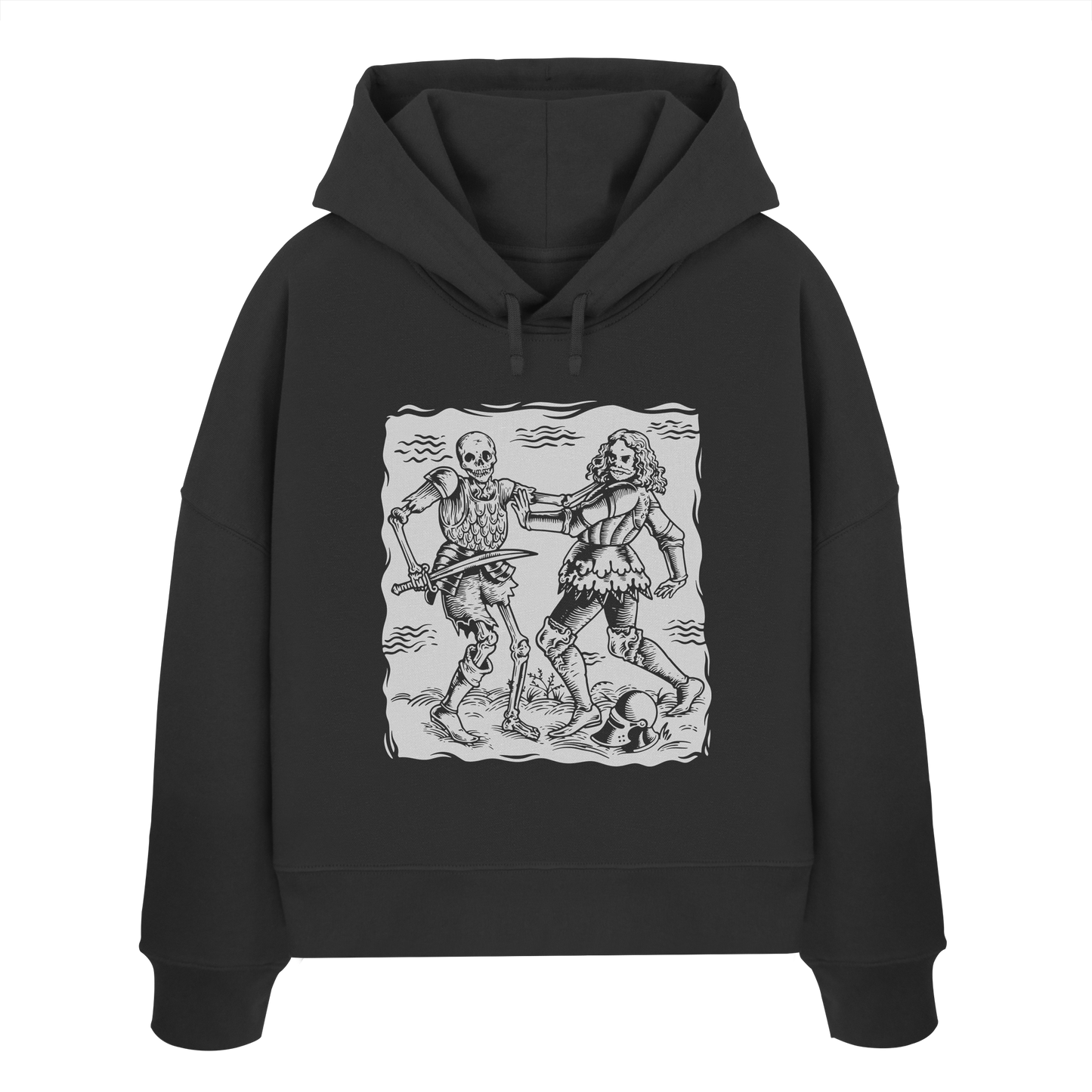 Totentanz Ritter – Danse Macabre Edition | Damen Bio Boxcut Hoodie