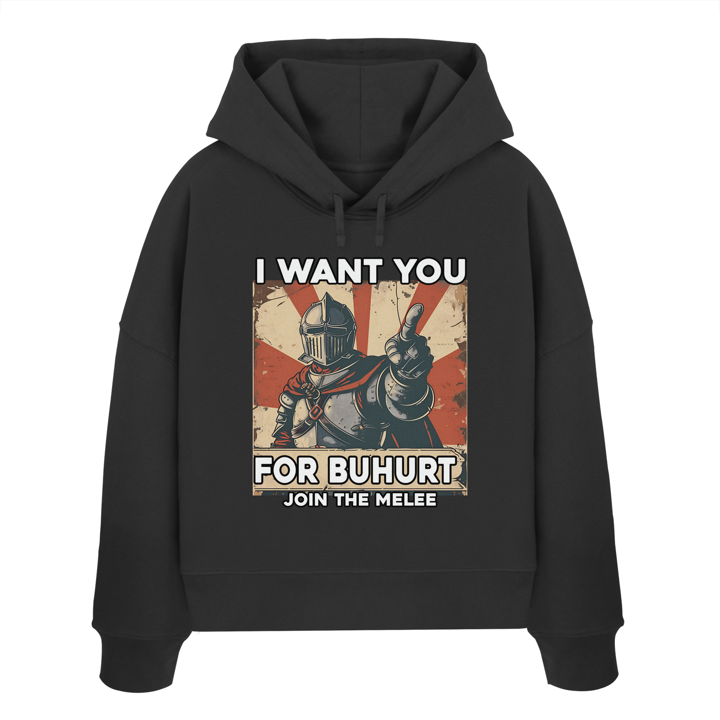 I Want You for Buhurt Damen Hoodie | Frauen Bio Boxcut Hoodie