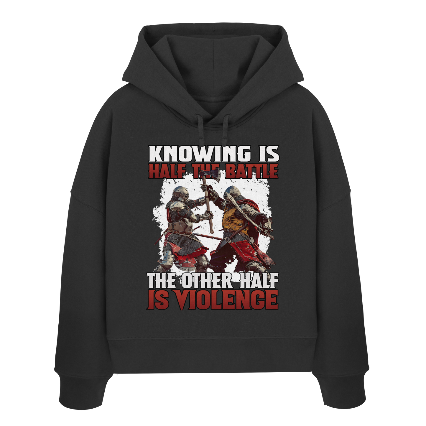 Knowing Is Half The Battle Buhurt Damen Hoodie | Frauen Bio Boxcut Hoodie