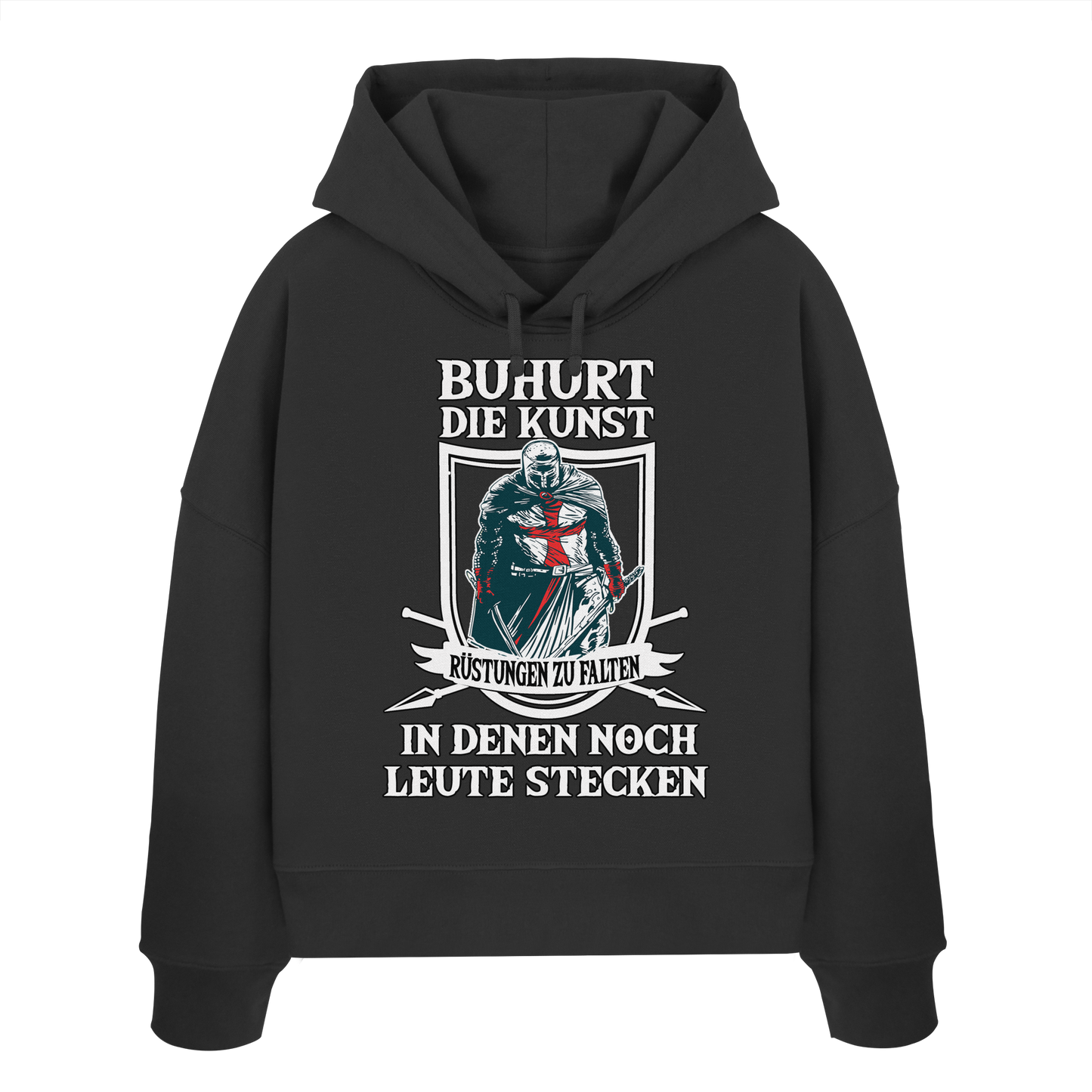 Rüstungen falten | Damen Bio Boxcut Hoodie