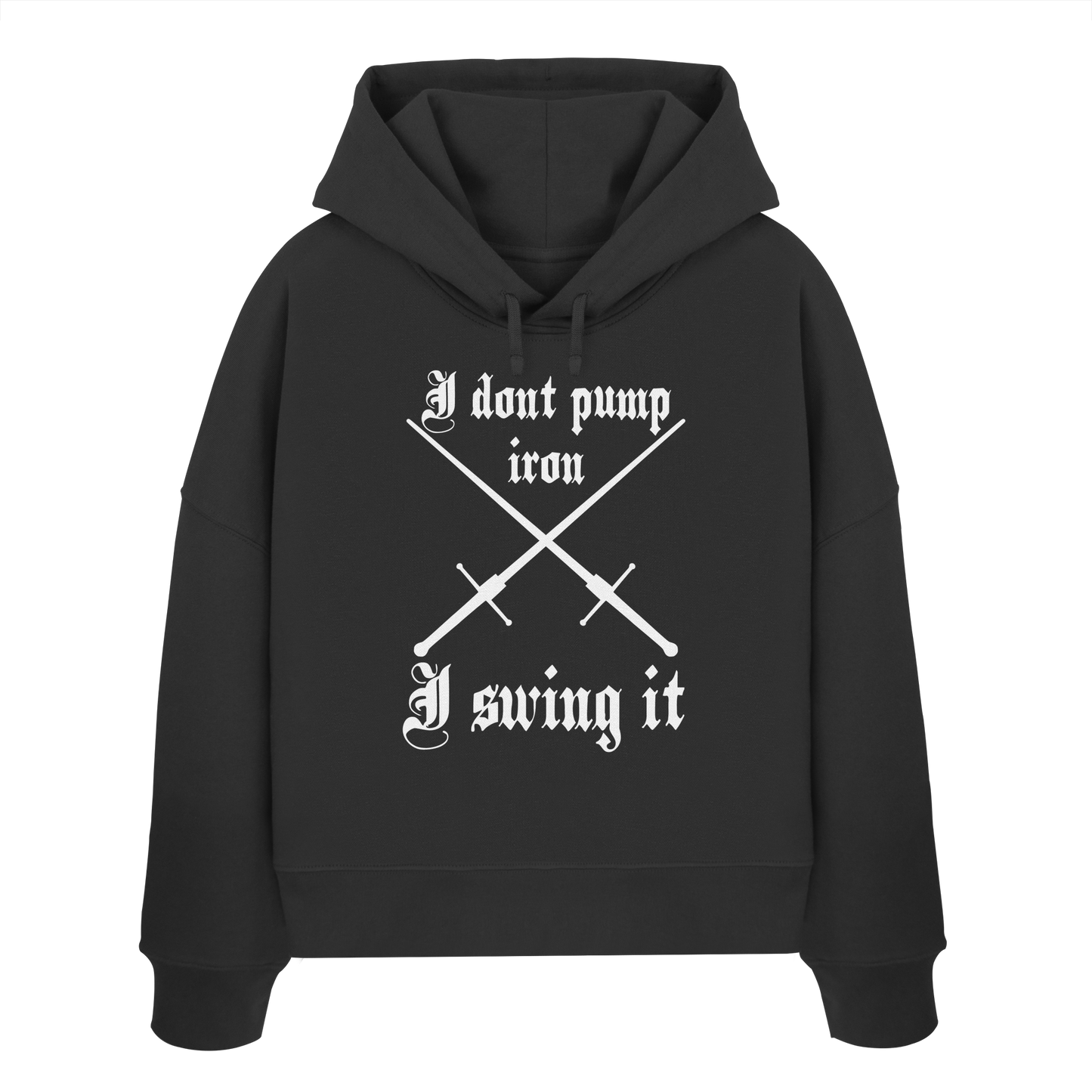 I Dont Pump Iron Buhurt Damen Hoodie | Damen Bio Boxcut Hoodie