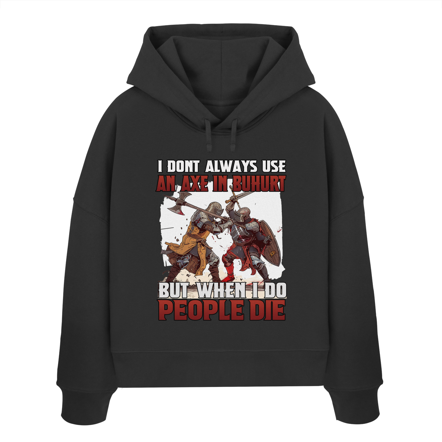 Buhurt Axt | Damen Bio Boxcut Hoodie