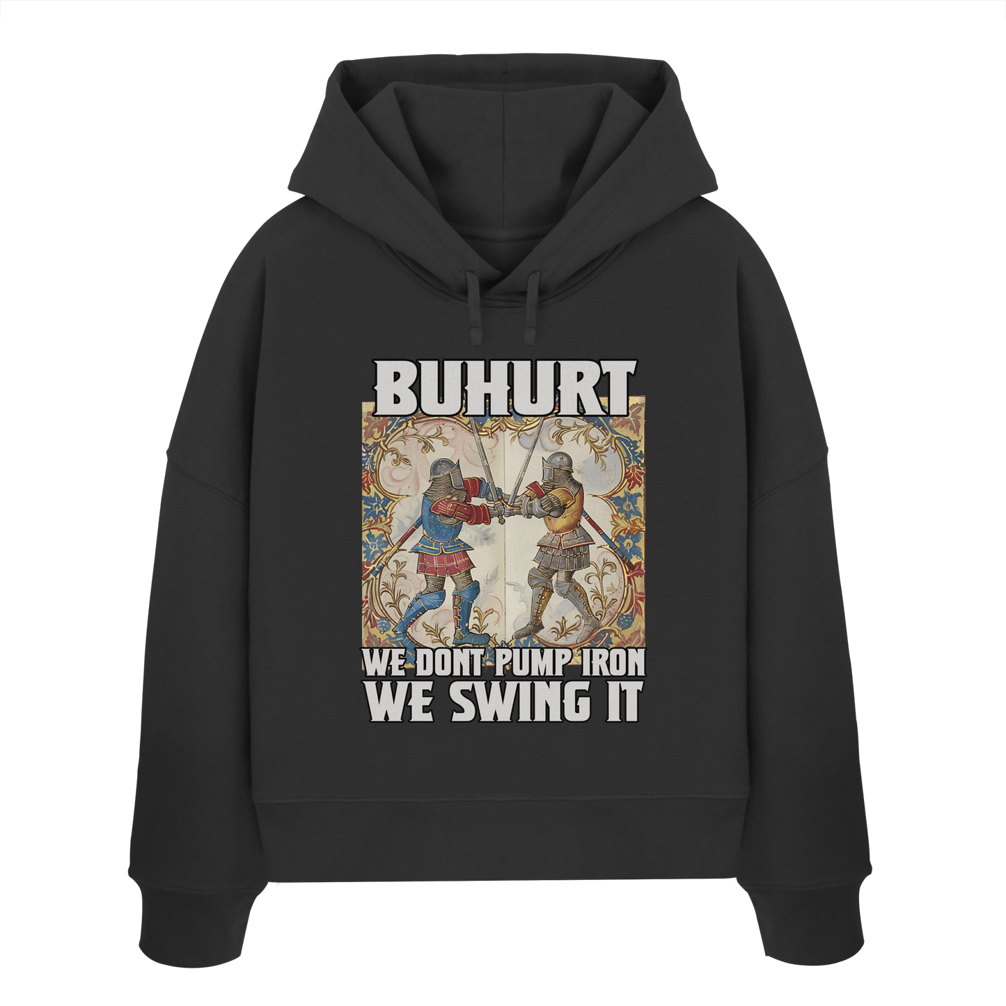 We don’t pump iron | Damen Bio Boxcut Hoodie