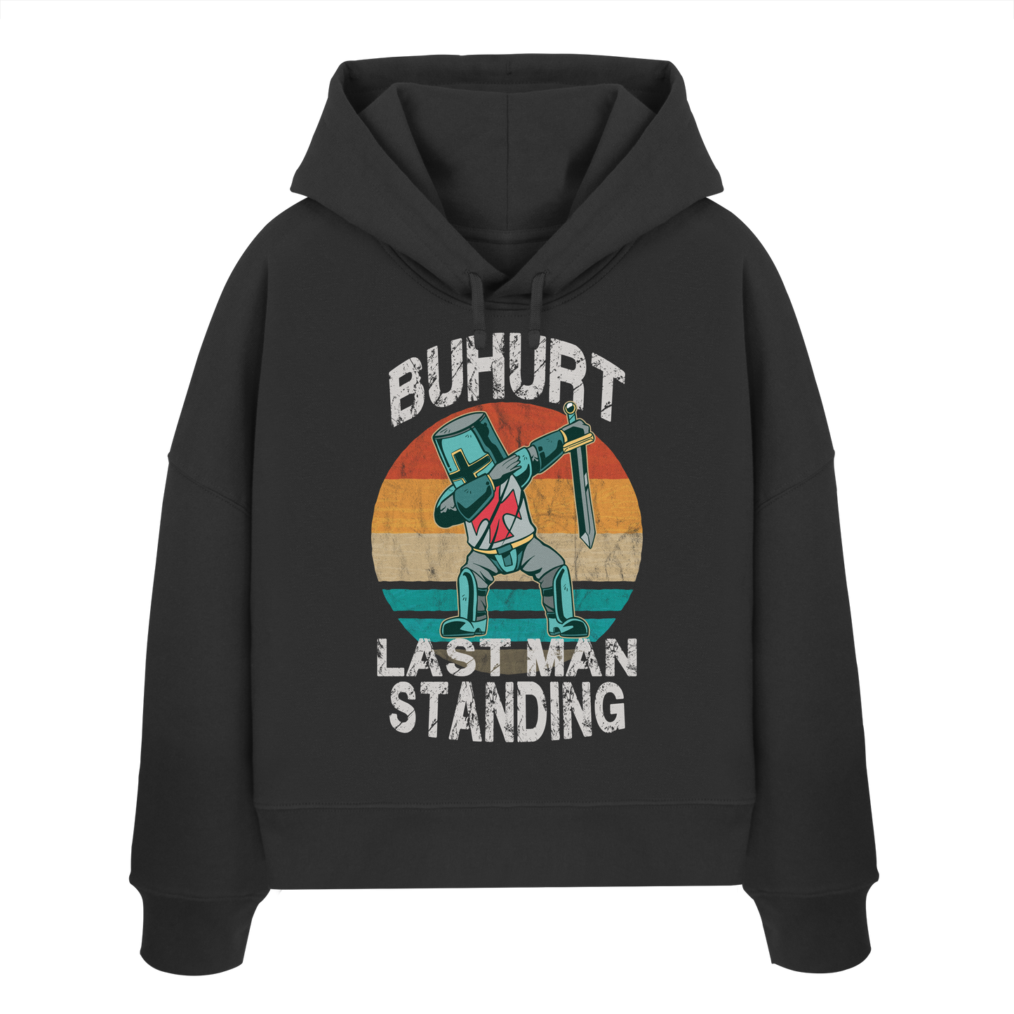 Last Man Standing – Chibi Ritter Dab | Damen Bio Boxcut Hoodie