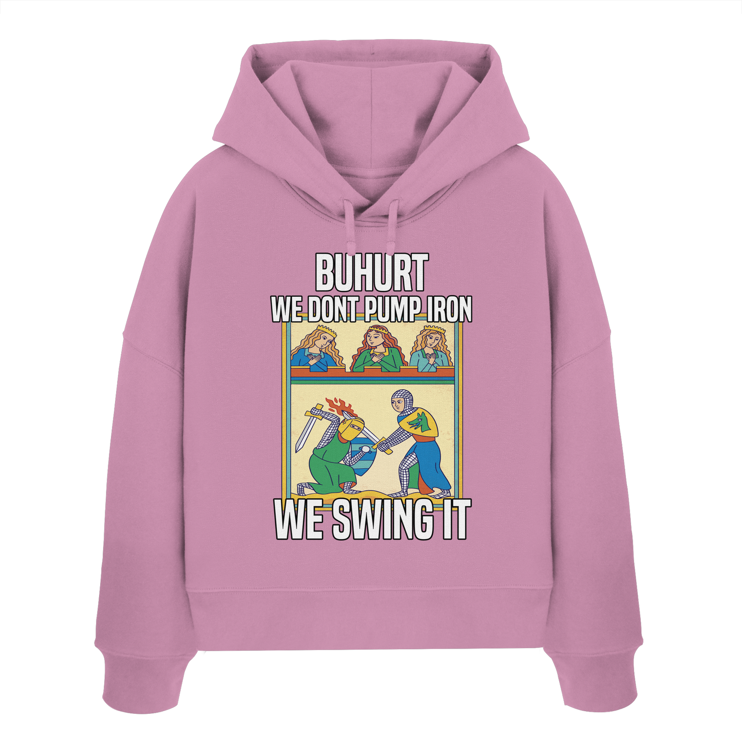 We don’t pump iron – we swing it | Damen Bio Boxcut Hoodie