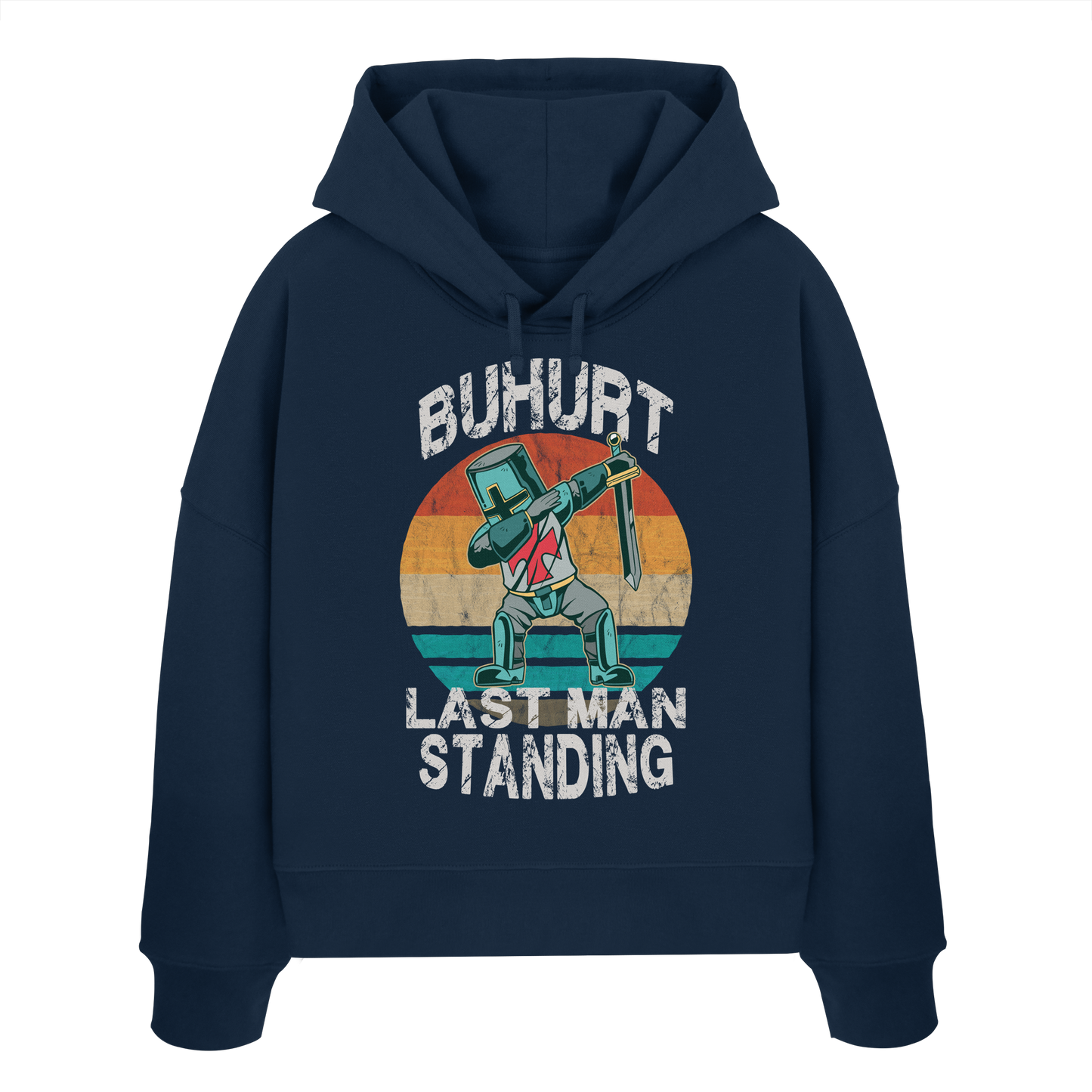 Last Man Standing – Chibi Ritter Dab | Damen Bio Boxcut Hoodie
