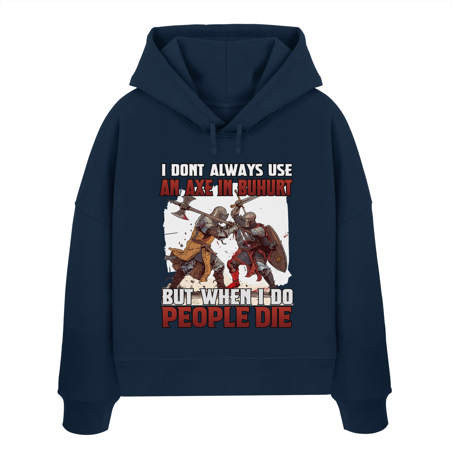 Buhurt Axt | Damen Bio Boxcut Hoodie