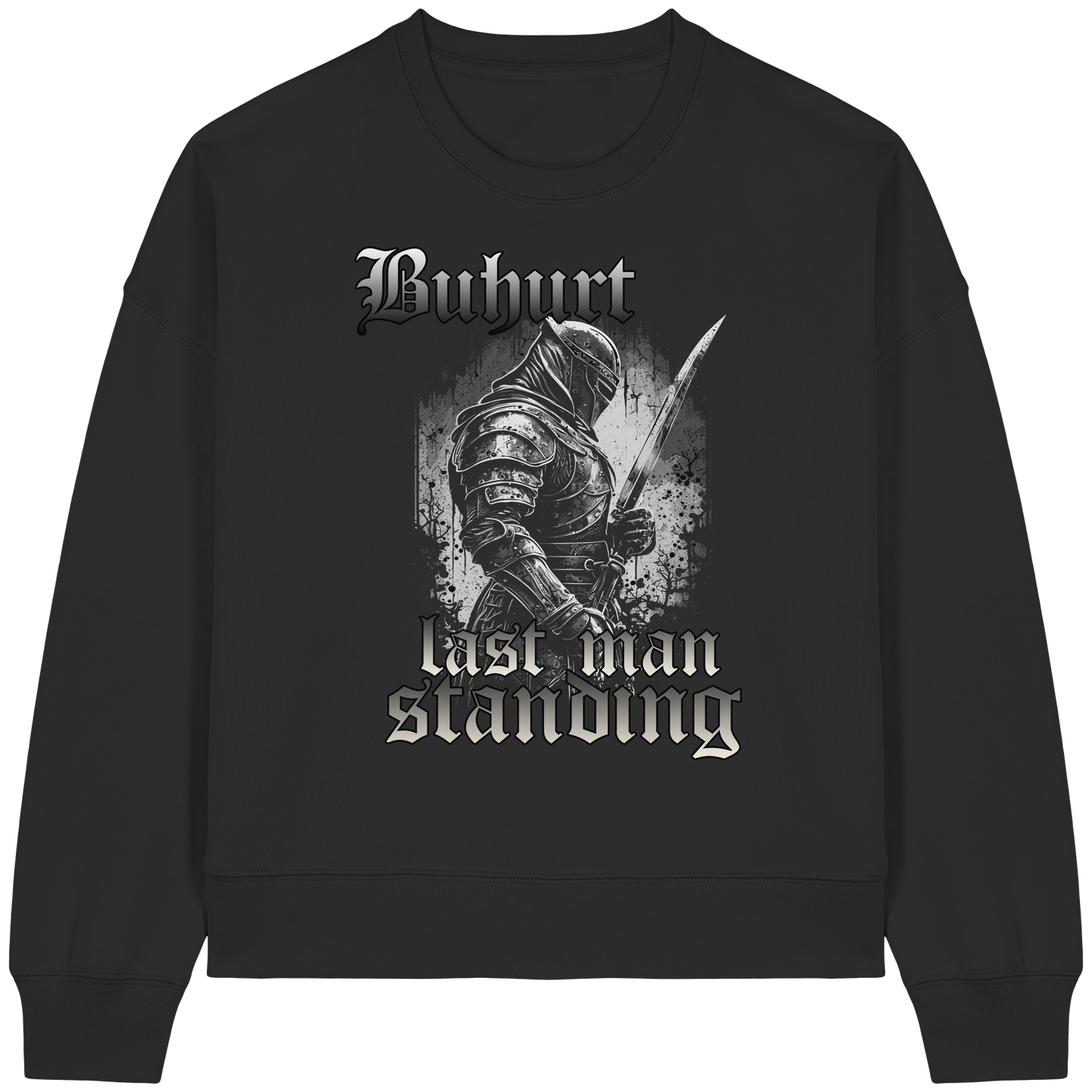 Buhurt Damen Boxcut Pullover "Last Man Standing" | Frauen Bio Boxcut Sweatshirt