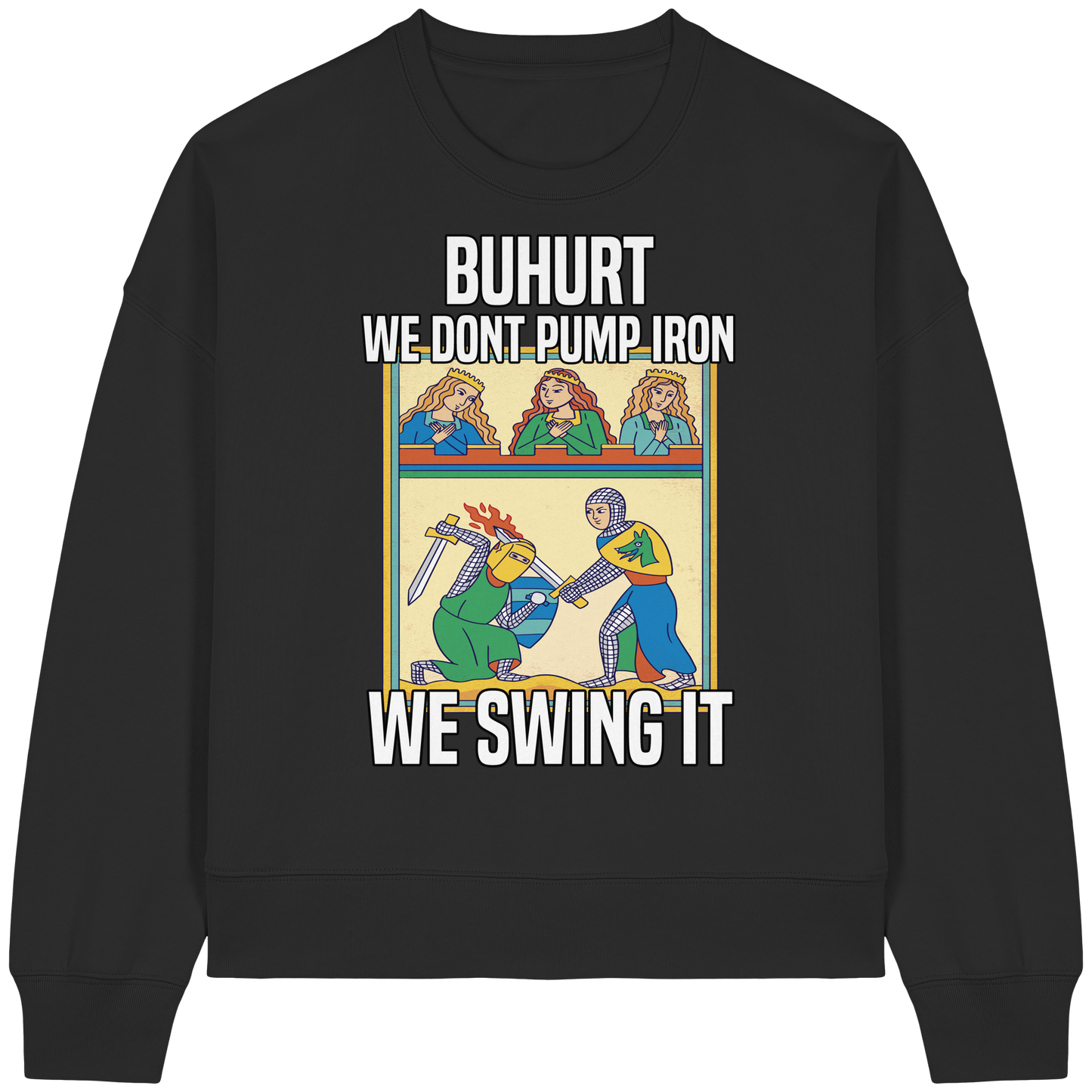 Buhurt Bio Boxcut Damen Pullover | We Swing It | Bouhourt Frauen Sweatshirt
